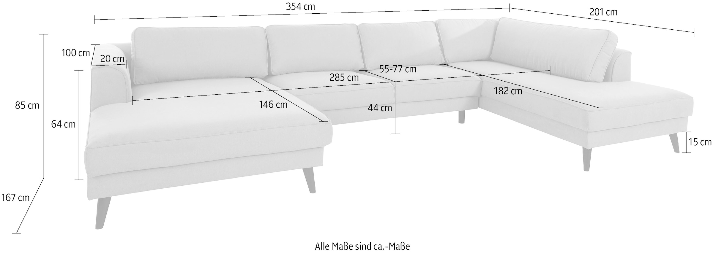 INOSIGN Wohnlandschaft »Lumber Jack, U-Form«, in moderner Optik