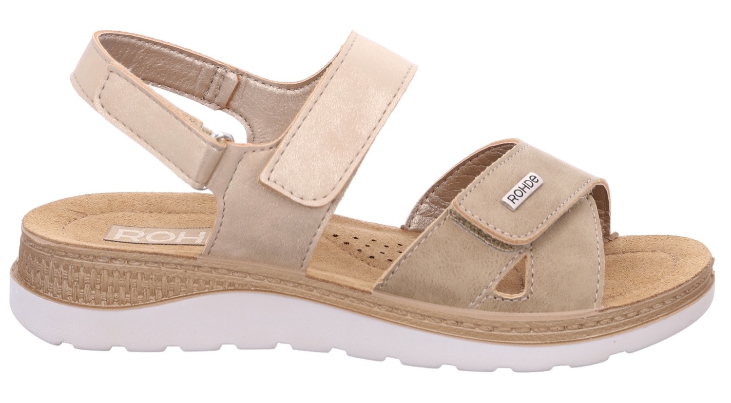 Rohde Riemchensandale »BAVIERA«, Sommerschuh, Klettschuh, Keilabsatz, Sandale mit Softfußbett