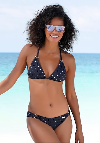 LASCANA Triangel-Bikini-Top »Sparkel«, mit goldfarbenen Ringen kaufen