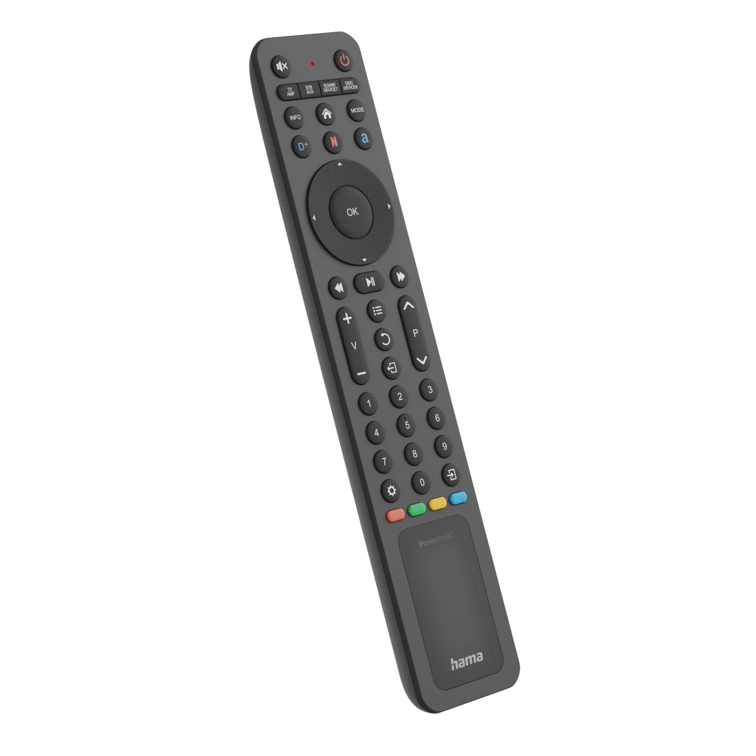 Hama Universal-Fernbedienung »Universal-Fernbedienung für TV- und AV-Geräte mit Solaraufladung« 8-in-1 Solaraufladung, Lernfunktion, steuert bis zu 8 Geräte, Streamingtasten