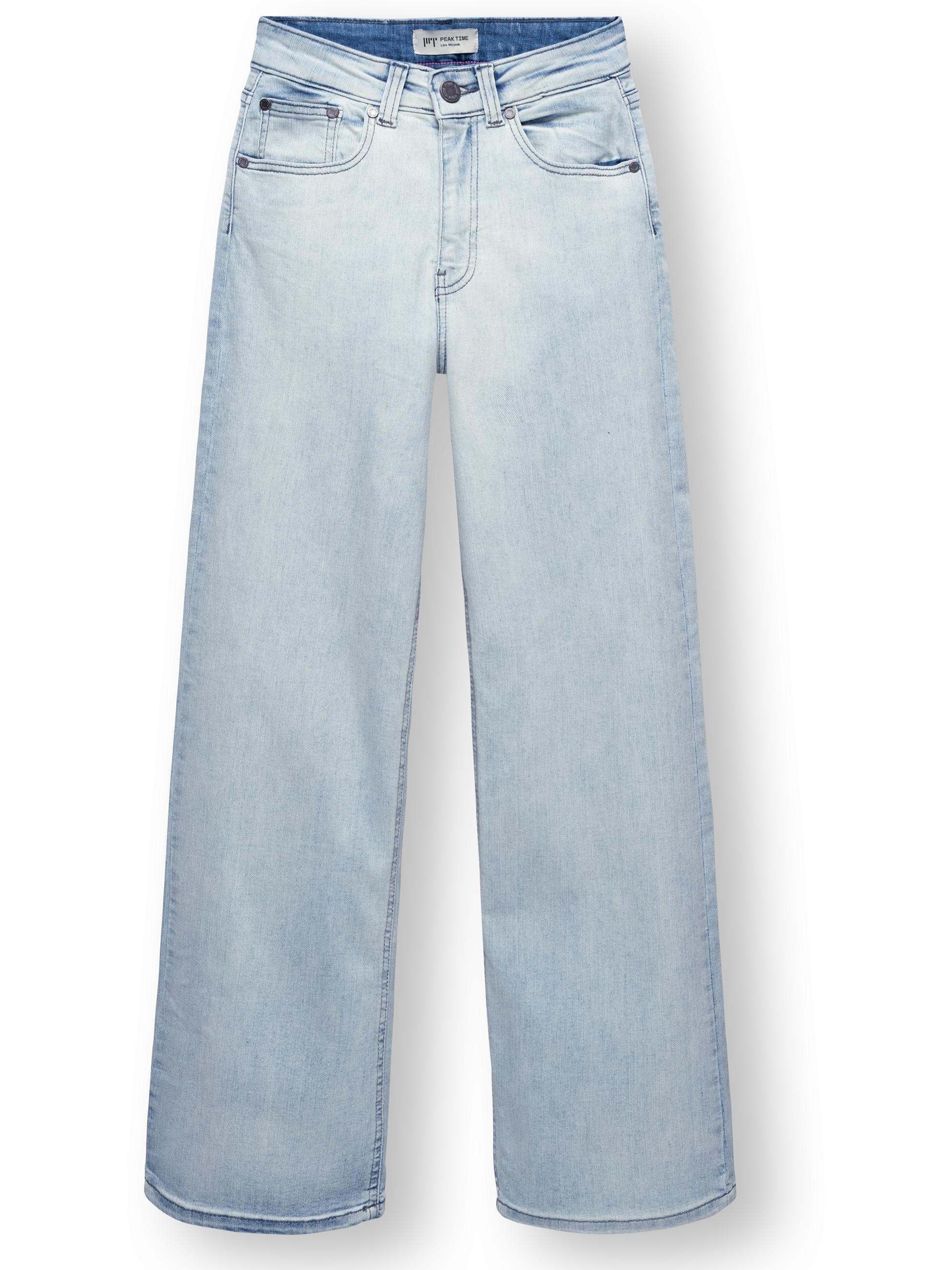 PEAK TIME Weite Jeans »Weite Jeans Eklipsa« Damen Wide Leg Jeans mit Logoprägung