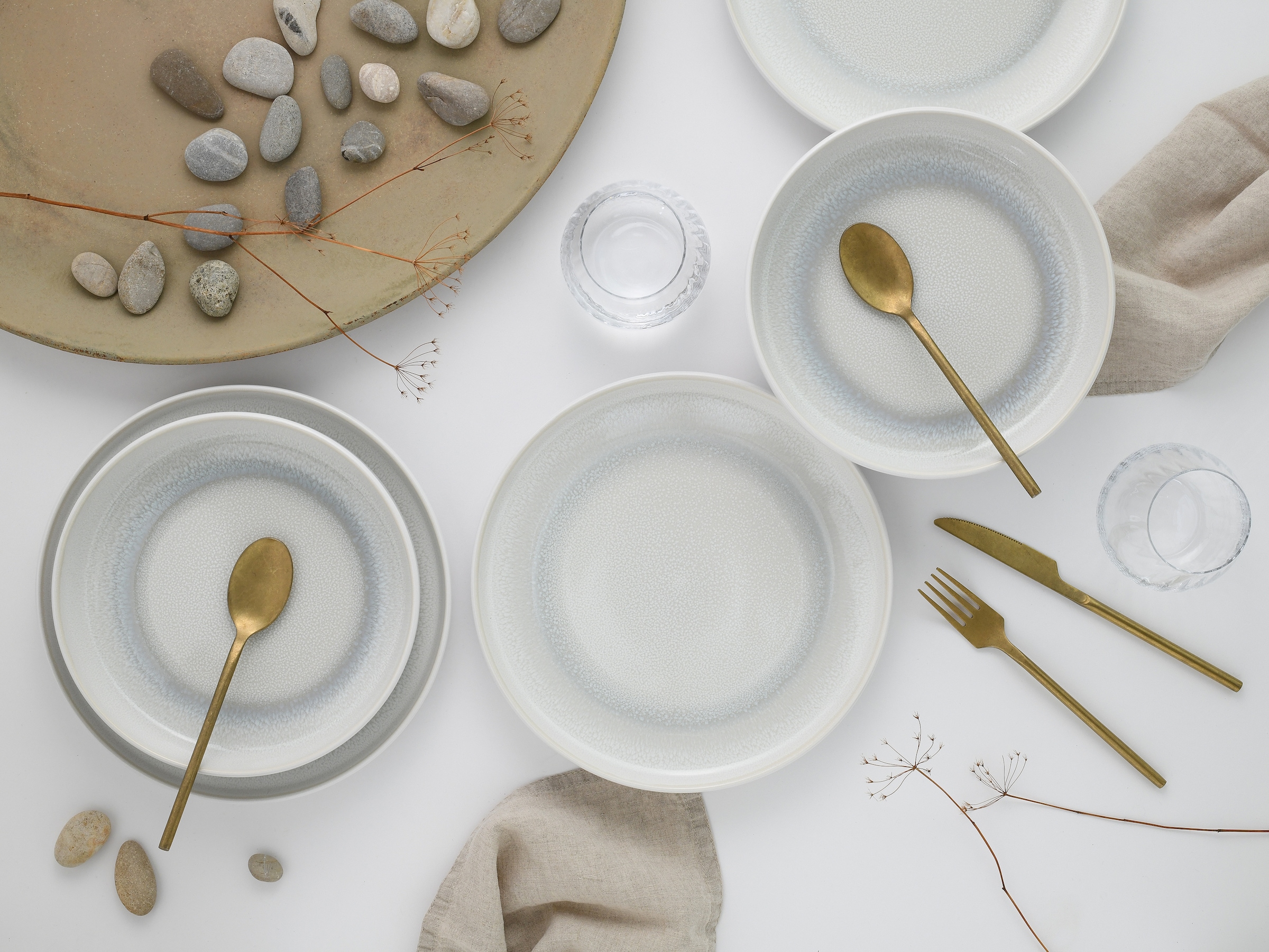 OTTO home Tafelservice »modernes Geschirr-Set, Service Lykk« hohe Haltbarkeit, spülmaschinen- & mikrowellengeeignet, Reaktivglasur