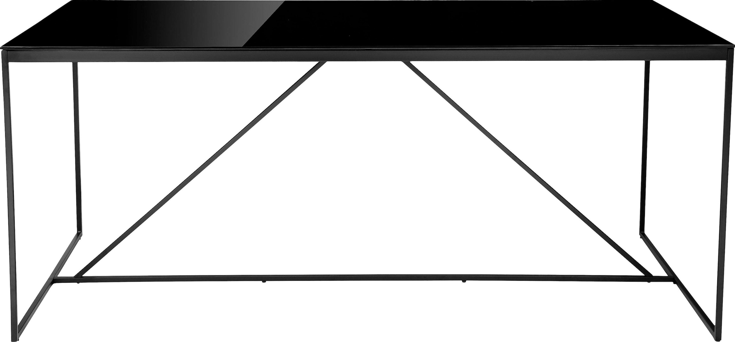 INOSIGN Esstisch »Esra«, Gestell aus Metall, Tischplatte aus Glas