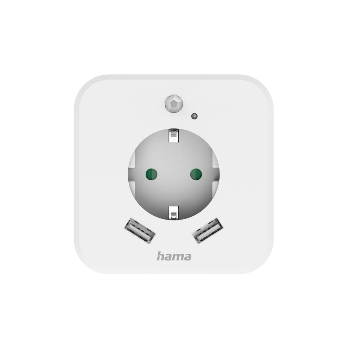 Hama LED Nachtlicht »Nachtlicht mit Steckdose für Baby, Kinder und