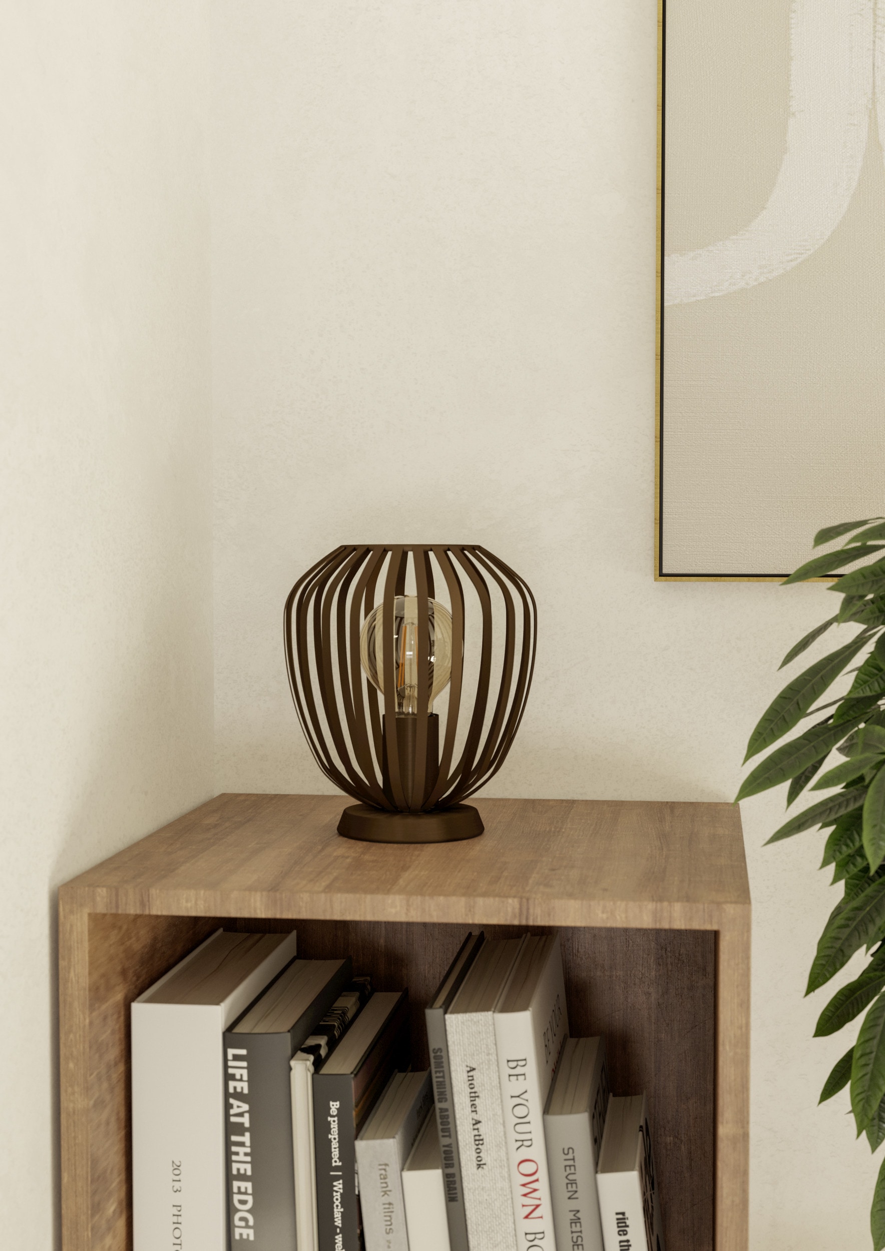 EGLO Tischleuchte »ESPINAL Tischlampe - Stahl - E27 - 1X40W - IP20« E27 1 Stk. Nachttischlampe, Schreibtischleuchte, Leselampe, H22,5 x Ø19,5 cm