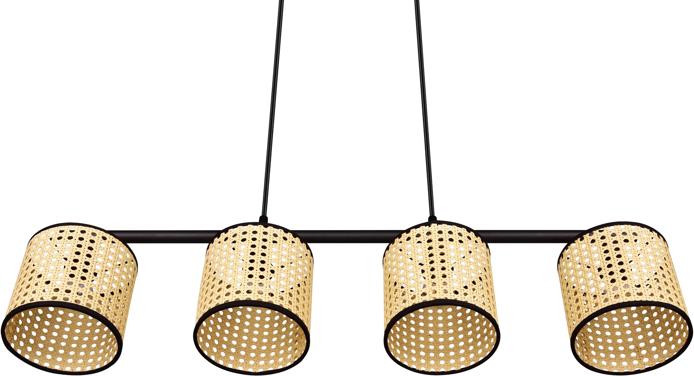 Leonique Pendelleuchte »Jules« E14 1 Stk. 4-flammige Hängeleuchte mit Wiener Geflecht, höhenverstellbar