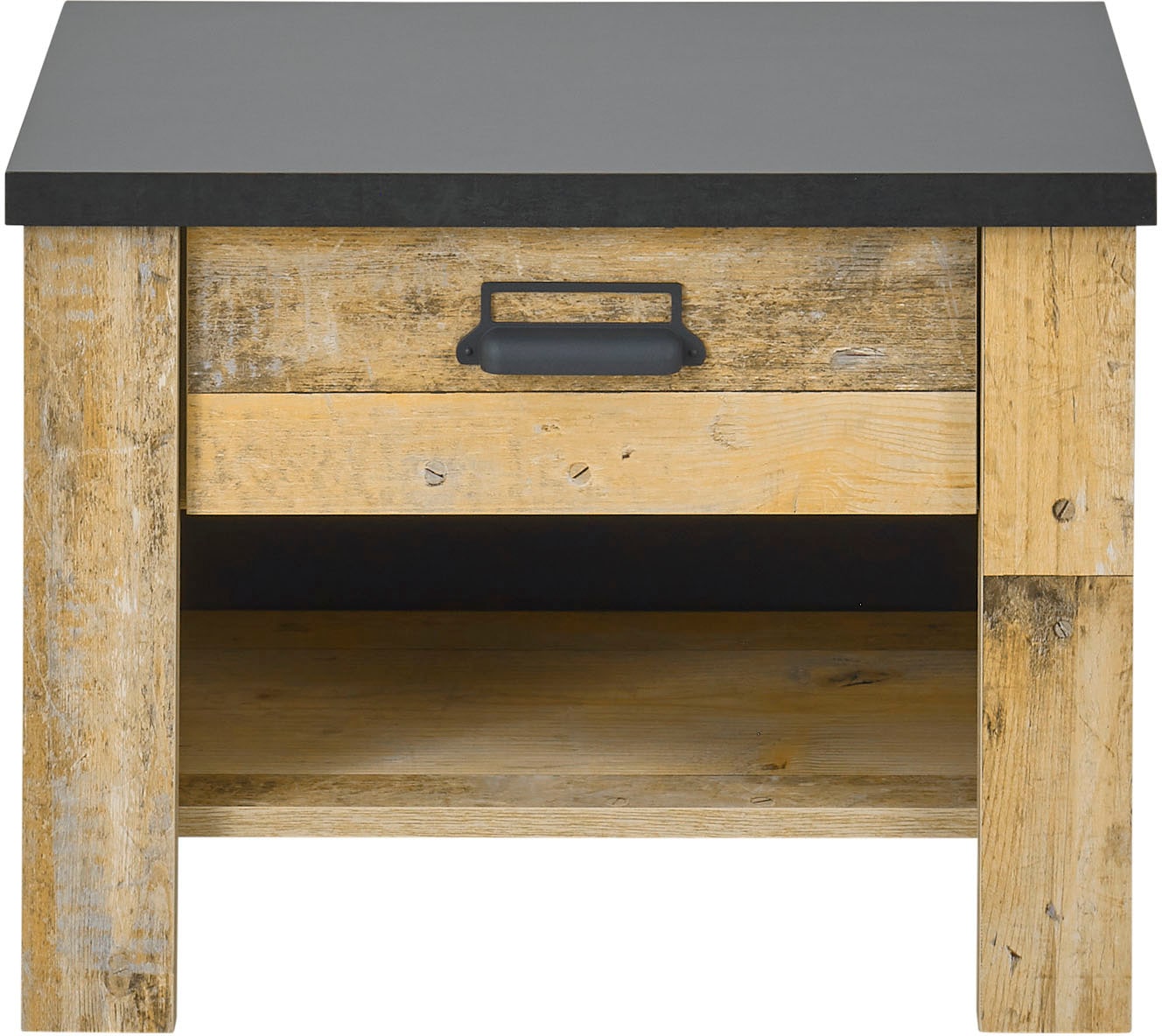 Home affaire Nachtkommode »SHERWOOD«, mit Apothekergriff aus Metall, Schubkasten "Soft close", Breite 60 cm