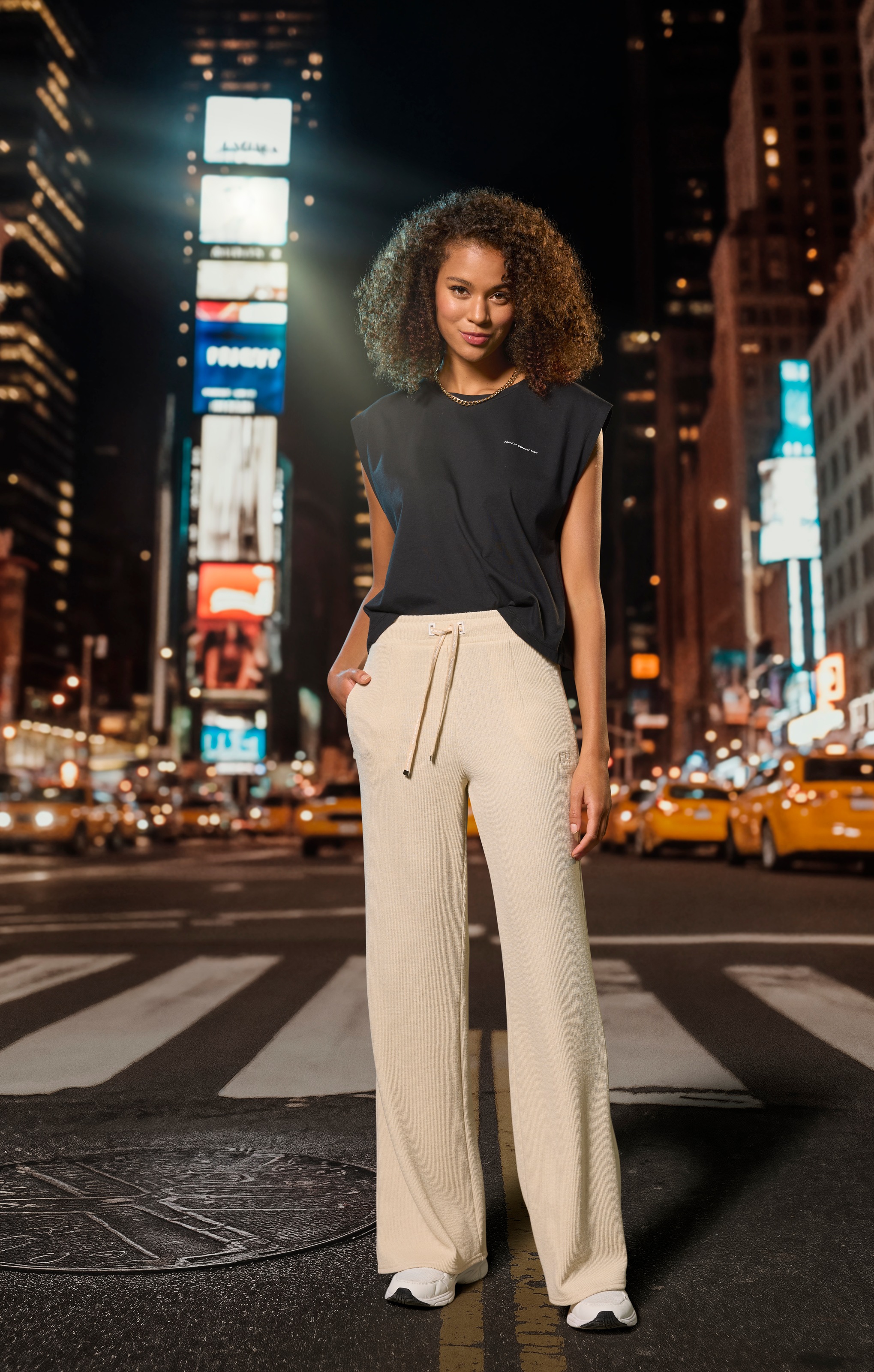 French Connection Loungepants, in gerippter Strickoptik