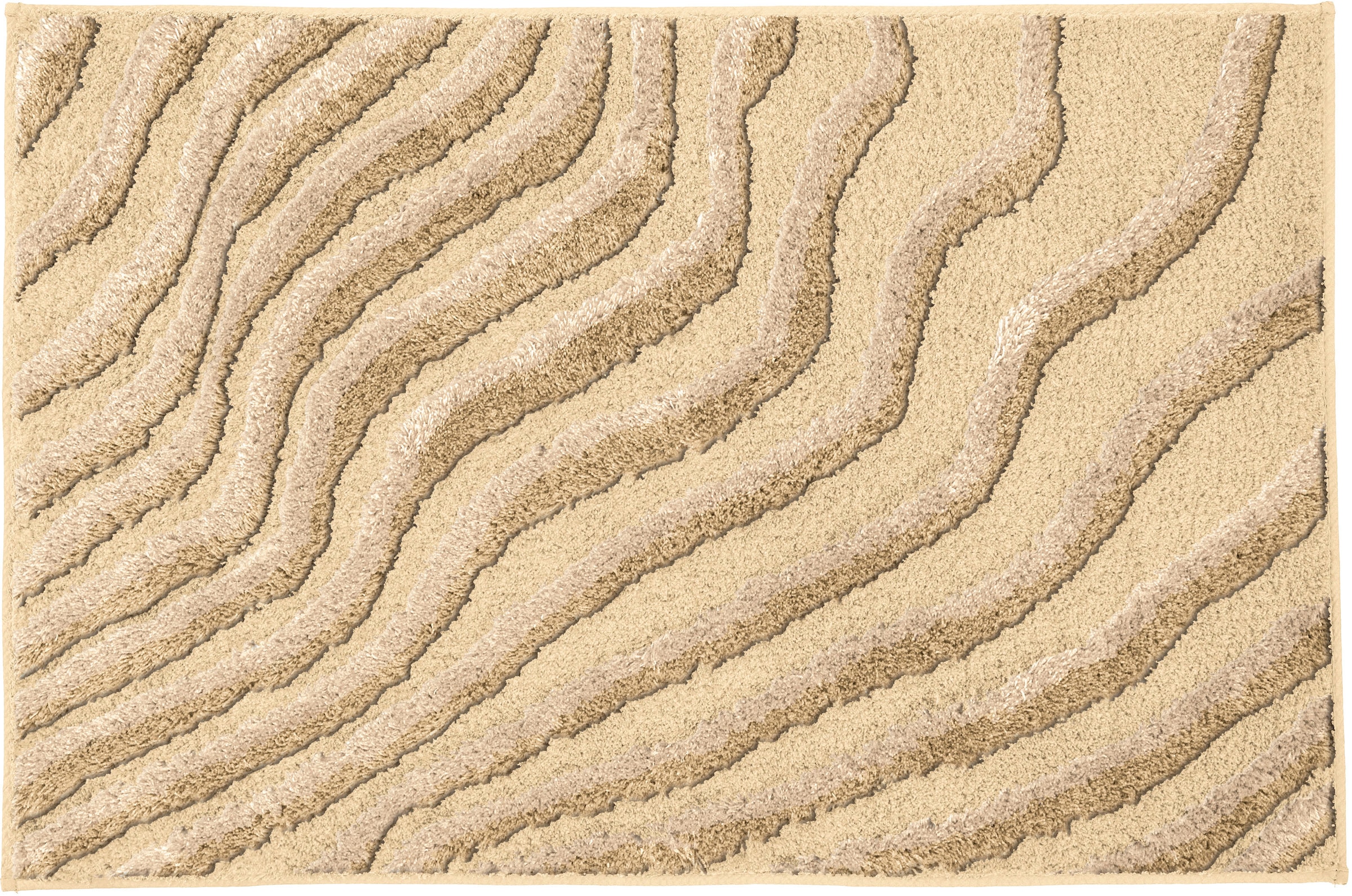 Kleine Wolke Badematte »Terrace«, rutschhemmend beschichtet, fußbodenheizungsgeeignet, Badteppich, modernes Wellen Design, Hoch-Tief Effekt