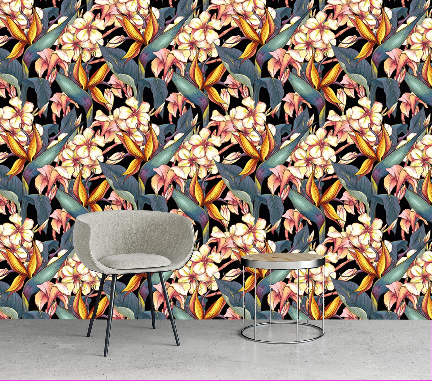 queence Vinyltapete »Nick«, bedruckt-Motiv-botanisch-floral-gemustert-natürlich, 90x250cm, selbstklebend, kinderleichte Anbringung, Sticker