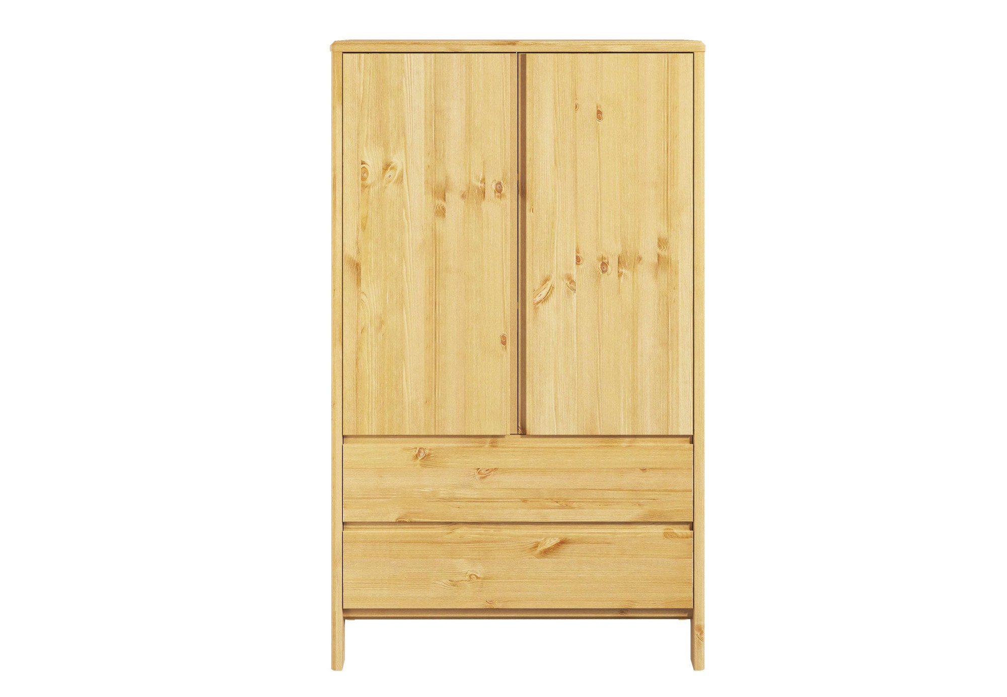 Home affaire Wäscheschrank »Luven«, (B/H/T ca. 98/137/34), aus massiver Kiefer, Höhe 137 cm, mit 2 Schubladen und 2 Türen