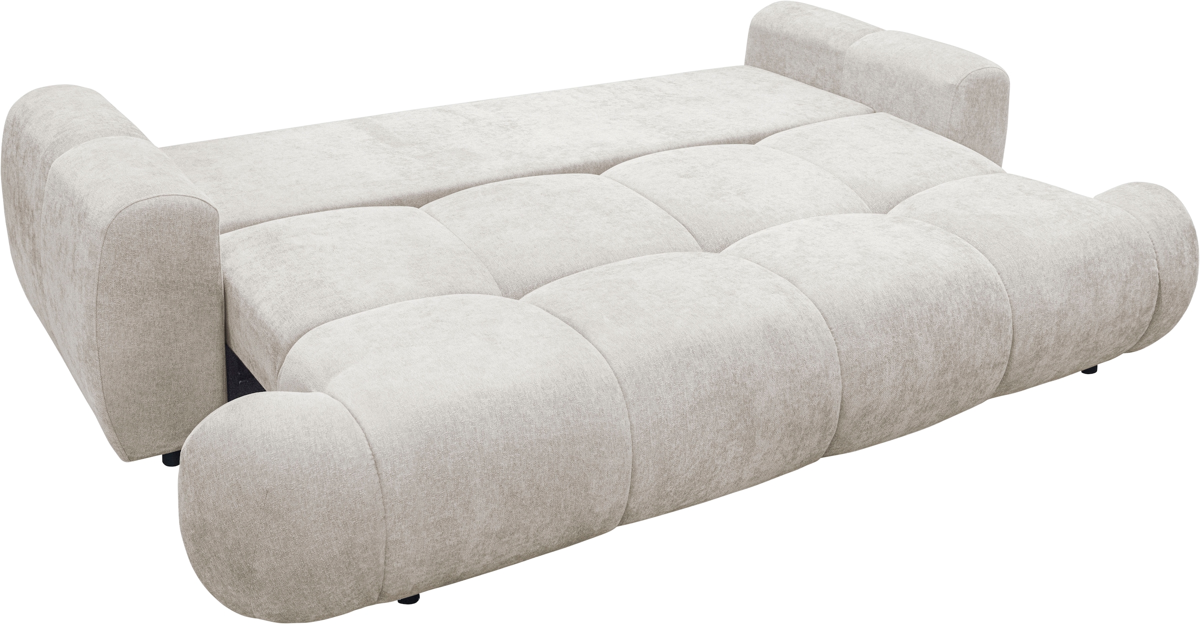 exxpo - sofa fashion 3-Sitzer »Alessano, 254 cm breit, modern & gemütlich« Verlässliche Qualität, inkl.Bettfunktion, Bettkasten, 2x Plaidskissen