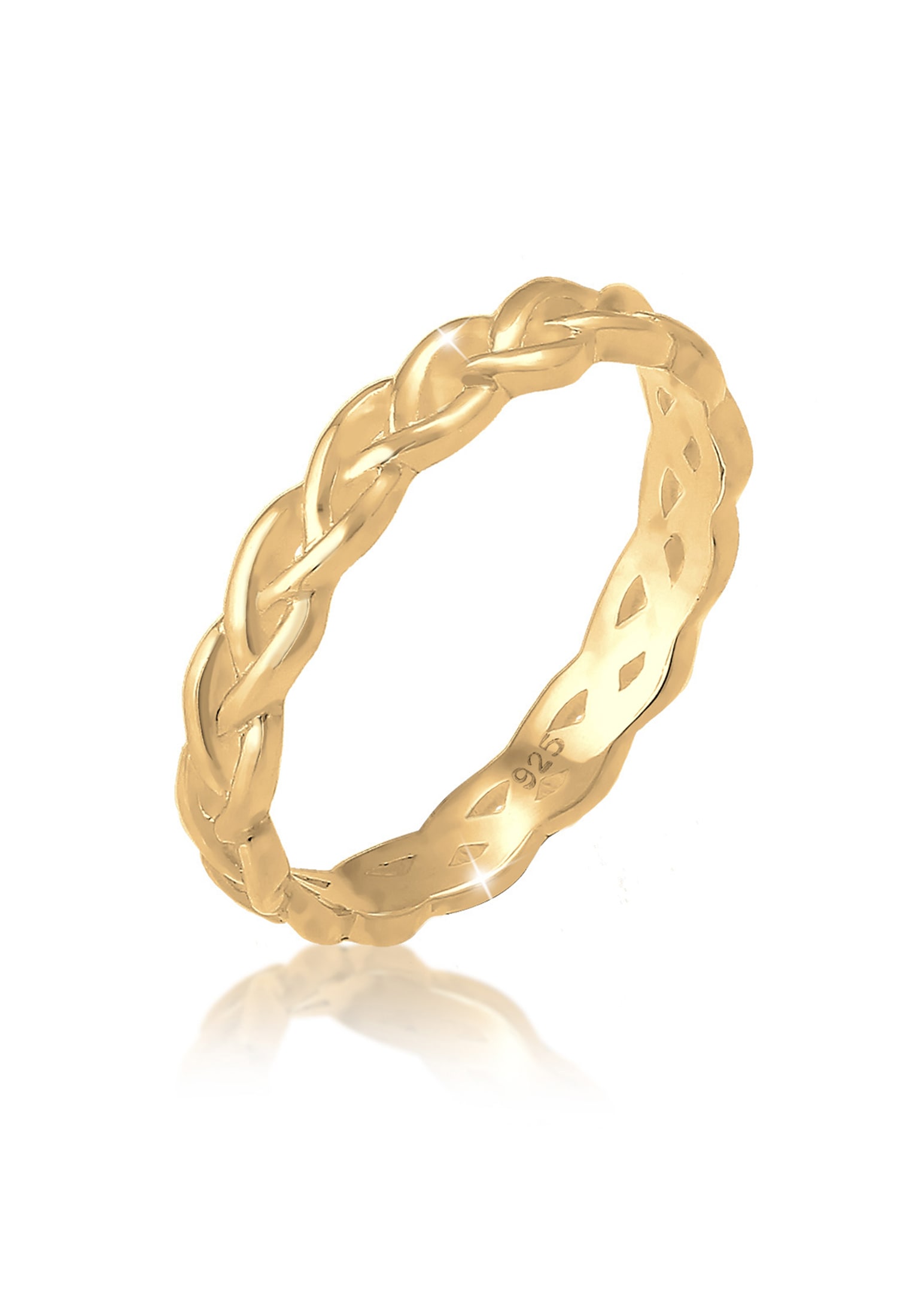 Mianova Damenring Aus Edelstahl - Schmaler Geflochtener Fingerring Für Jeden Anlass