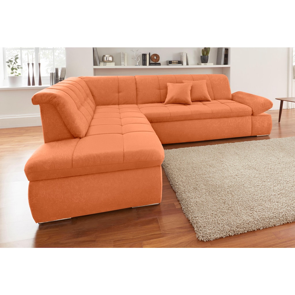 DOMO collection Ecksofa »NMoric incl. Zierkissen B/T/H: 273/216/80 cm«