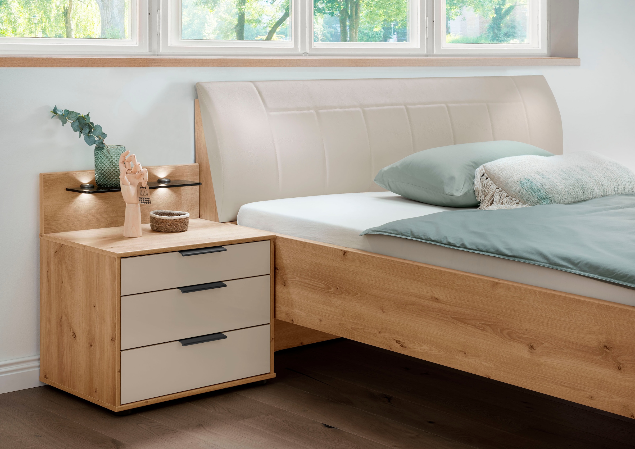 WIEMANN Futonbett »Monaco, Bettgestell, Bettrahmen, komfortables Polsterkopfteil« 4-fache Liegehöhenverstellung, MADE IN GERMANY,  Polsterkopfteil aus Kunstleder, verschiedene Größen, in Komforthöhe