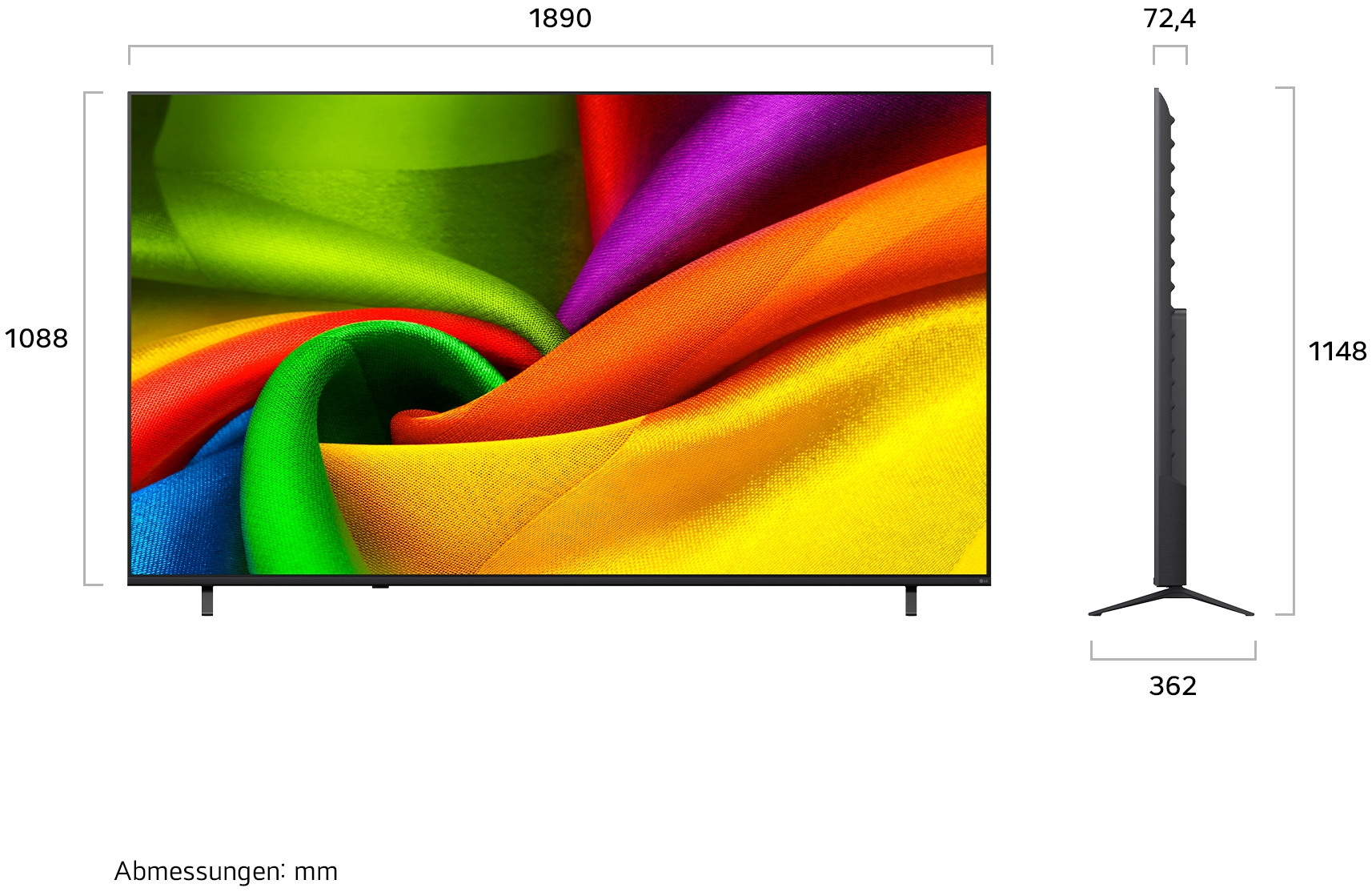 LG LED-Fernseher »85NU850B6LA« 215 cm/85 ″ Smart-TV