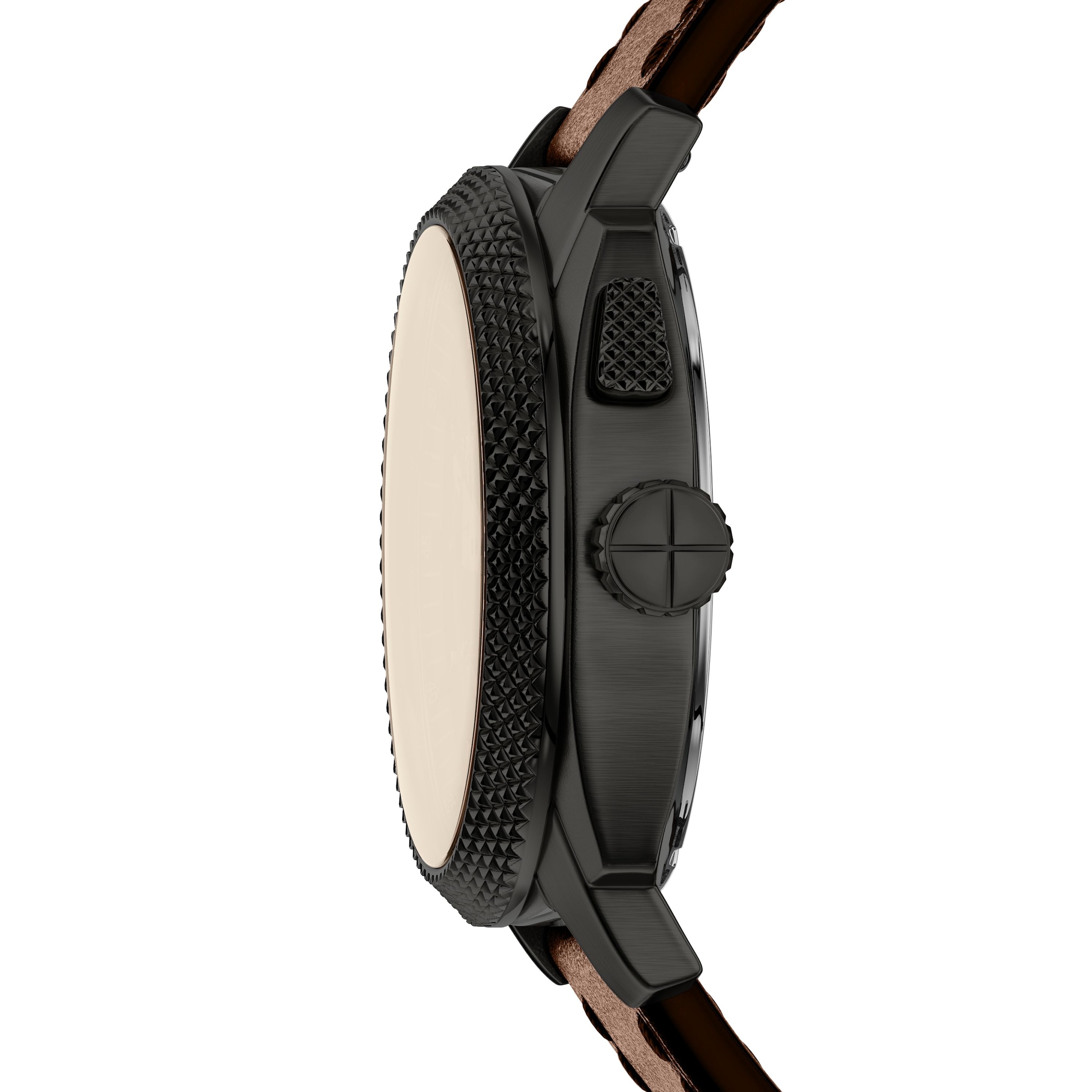 Fossil Quarzuhr »Machine - Big Tic« Armbanduhr, Herrenuhr, Lederarmband, analog, digital