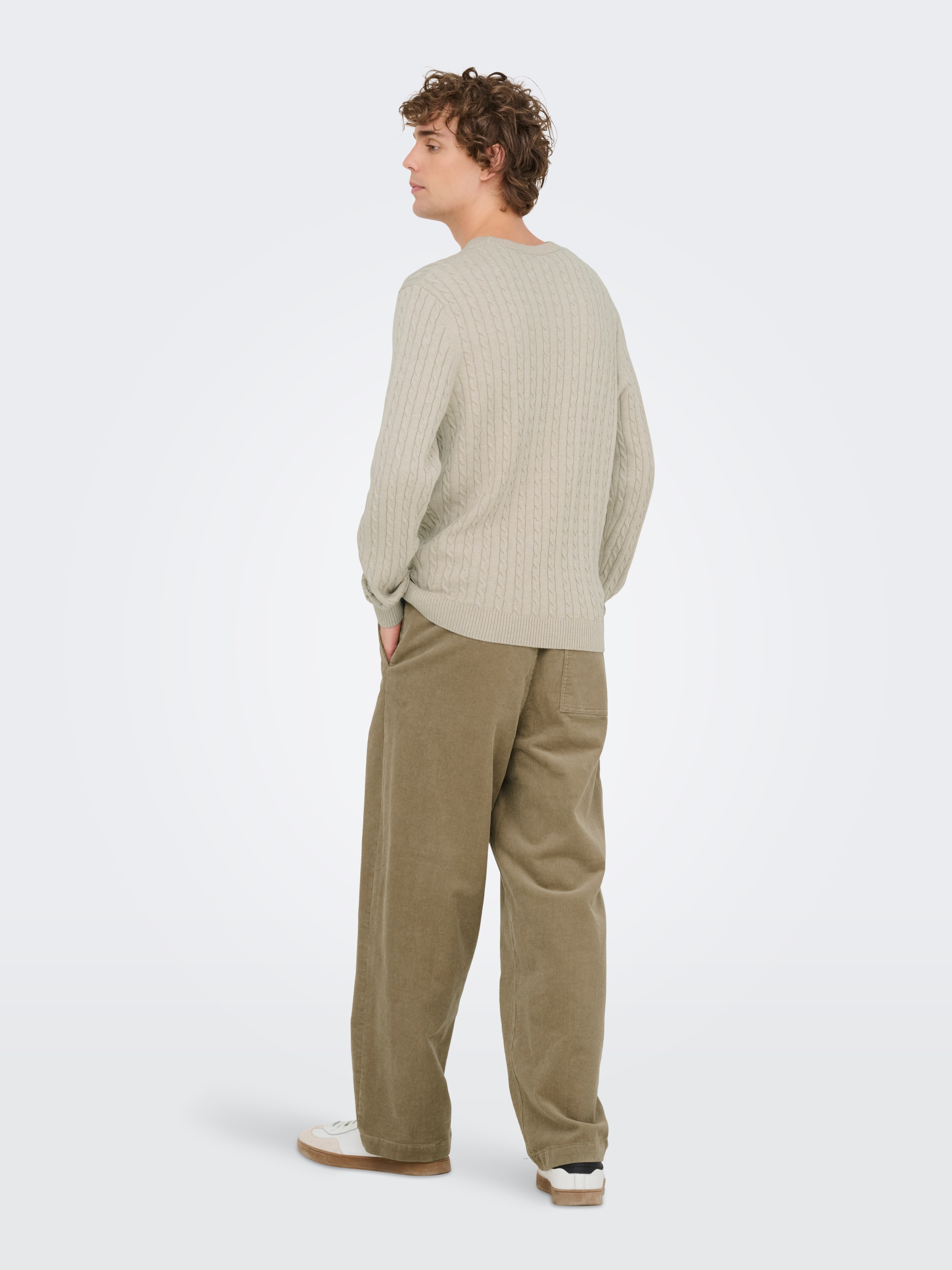 ONLY & SONS Strickpullover »ONSLOUI REG 12 CABEL CREW KNIT NOOS«