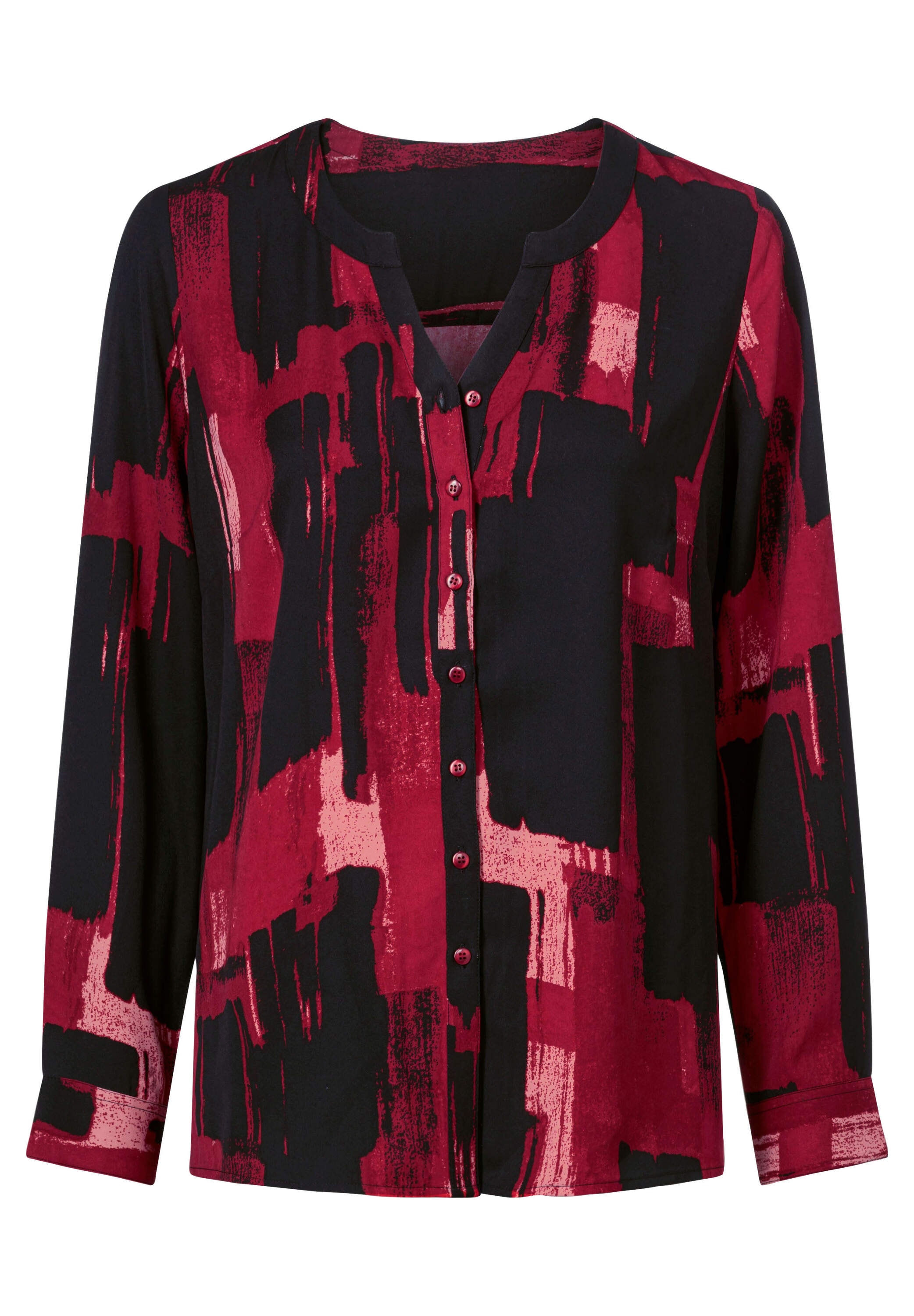 Witt Klassische Bluse »Druck-Bluse Druckbluse mit Krempelärmeln«