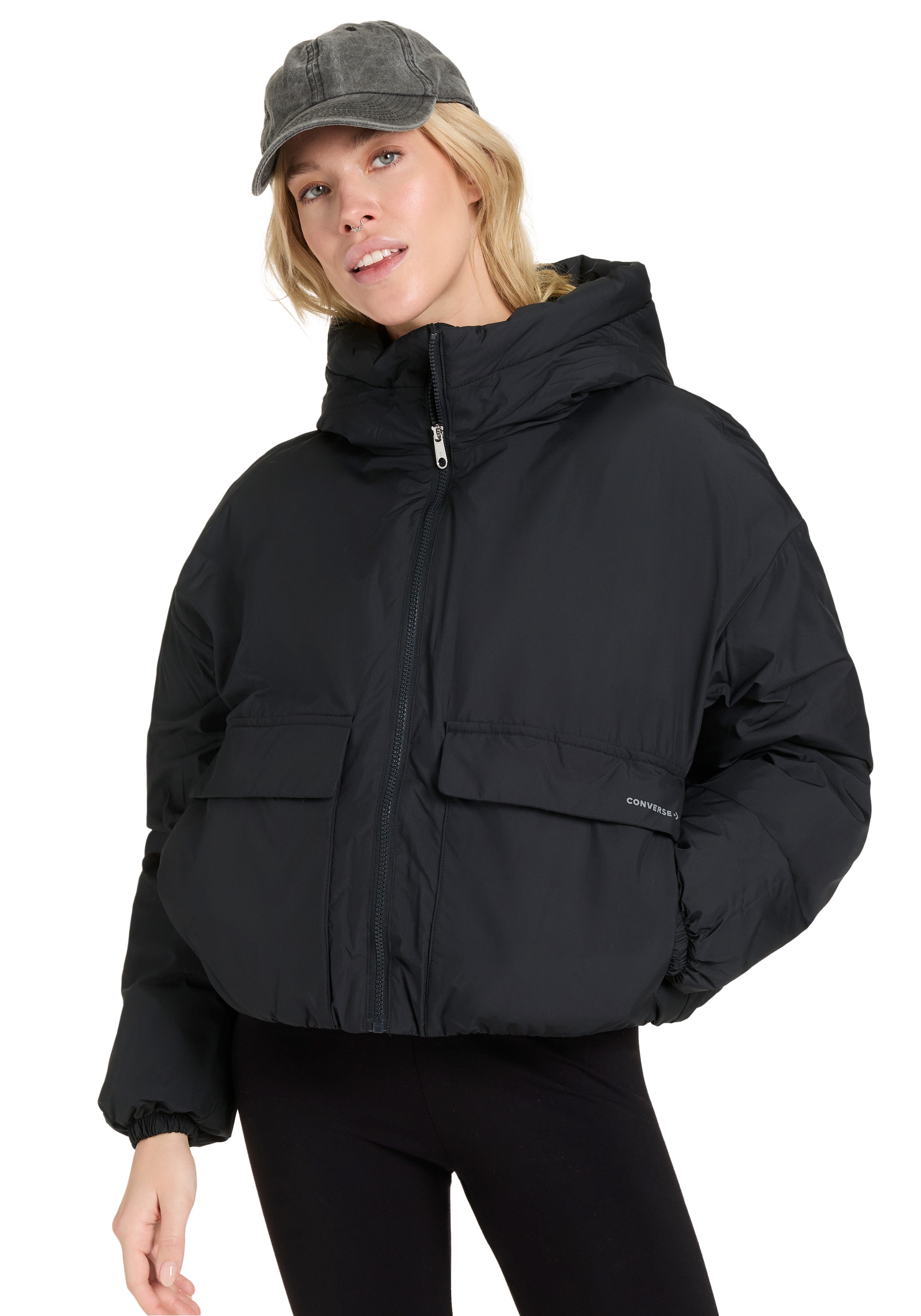Converse Steppjacke, mit Kapuze