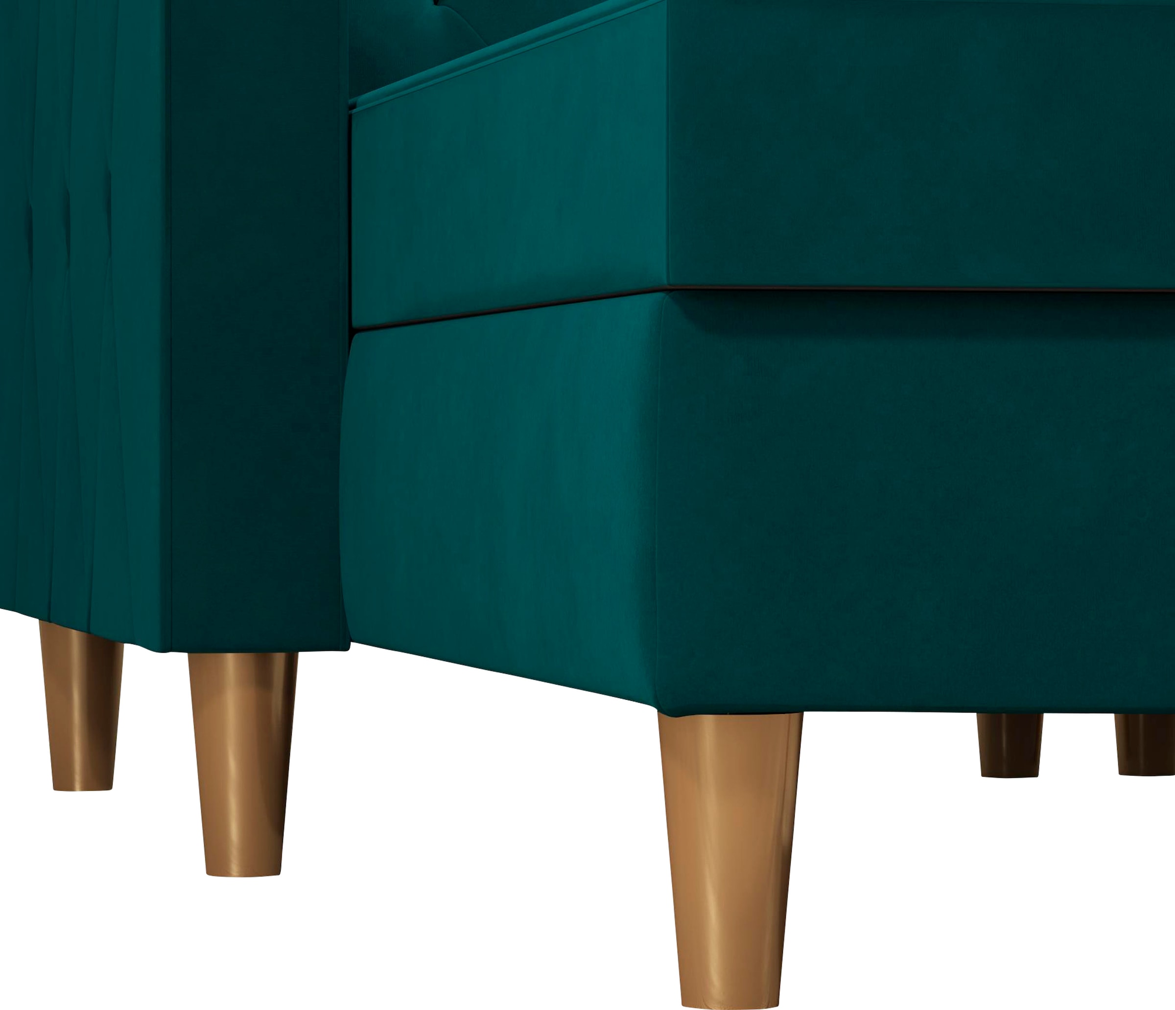 Dorel Home Ecksofa »Liberty, L-Form,« mit Schlafffunktion, Recamiere beidseitig montierbar, Sitzhöhe 43 cm