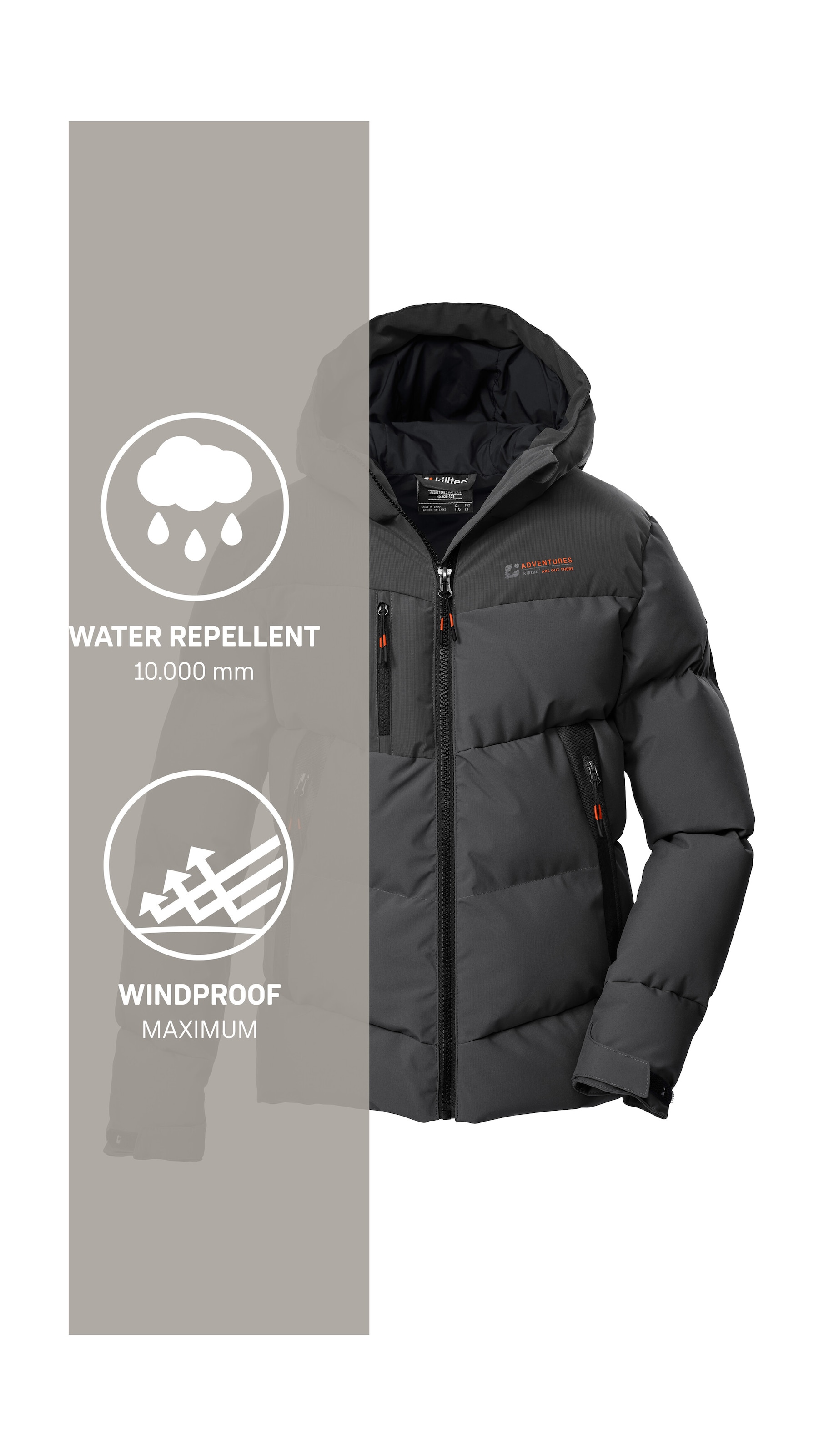 Killtec Steppjacke »KOW 230 BYS QLTD JCKT« Winddichte, wasserabweisende Kinderjacke mit verstellbaren Bündchen