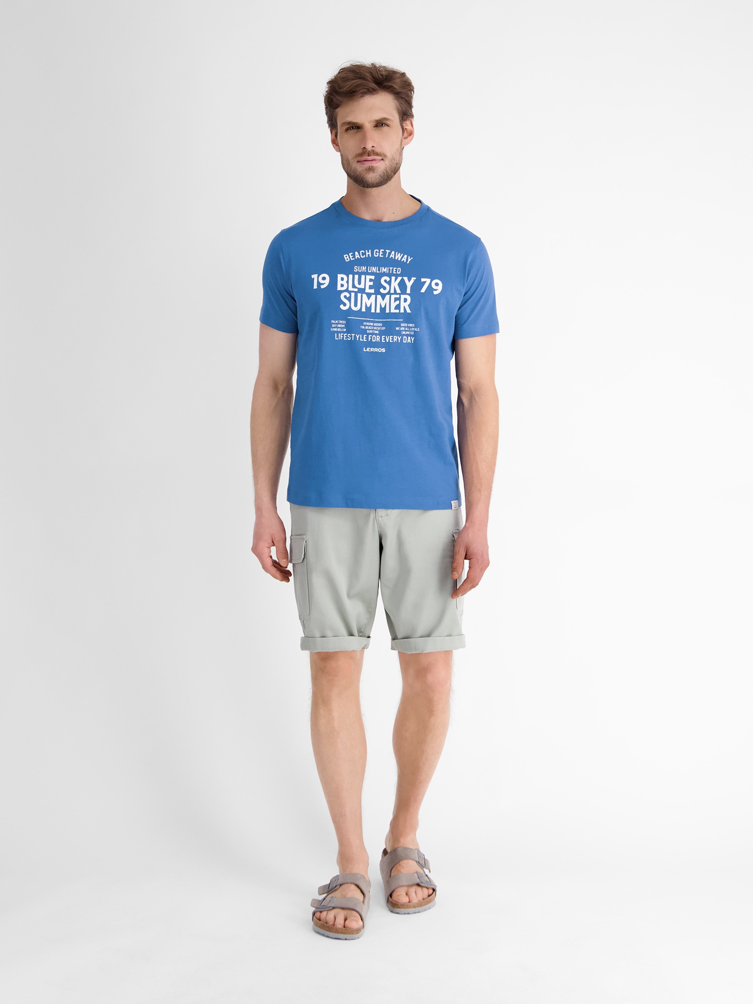 LERROS T-Shirt »LERROS Herren T-Shirt mit Brustprint«