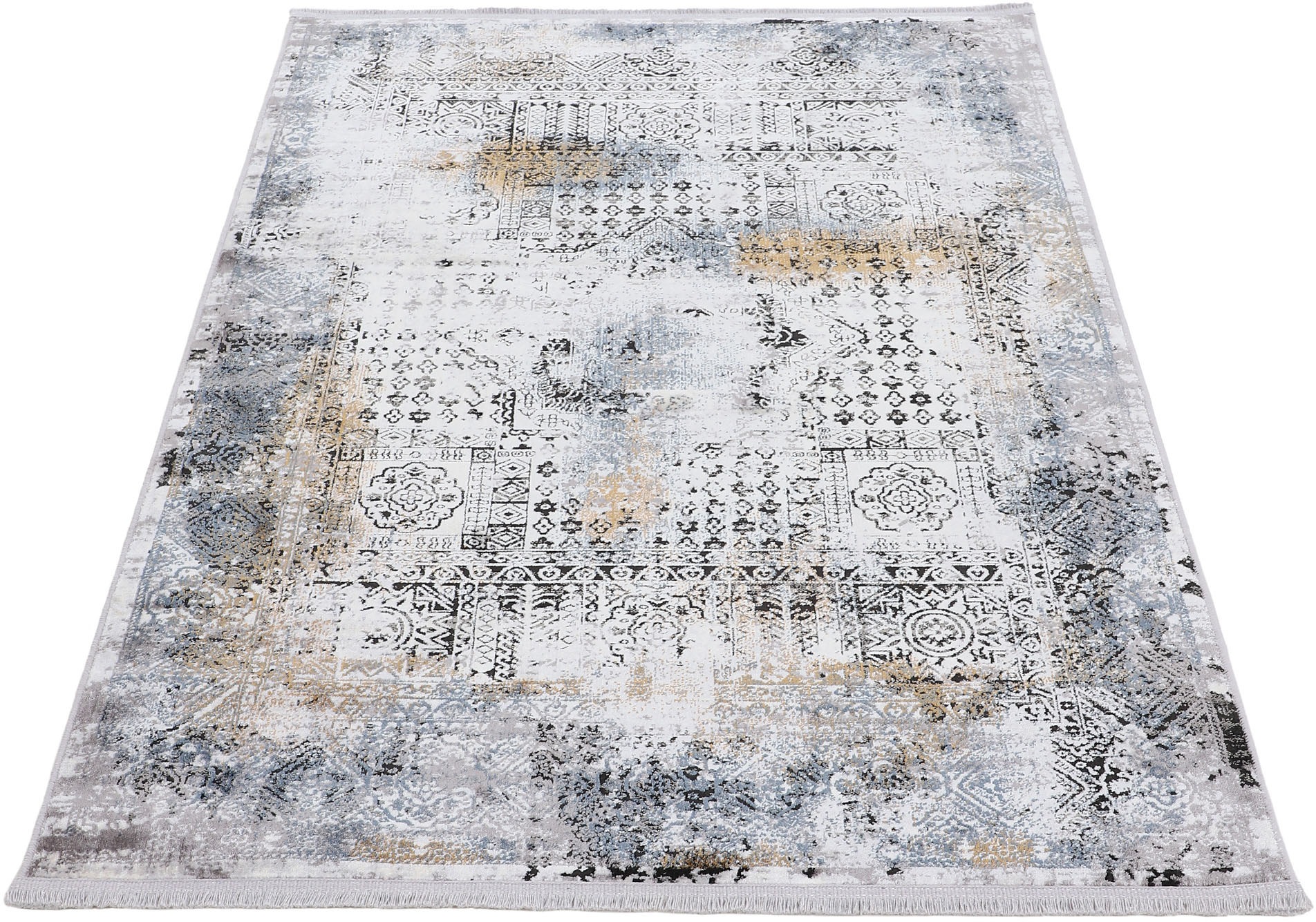 carpetfine Teppich »Vintage Liyath«, rechteckig, 8 mm Höhe, hoher Viskoseanteil, im Vintage Look, Wohnzimmer
