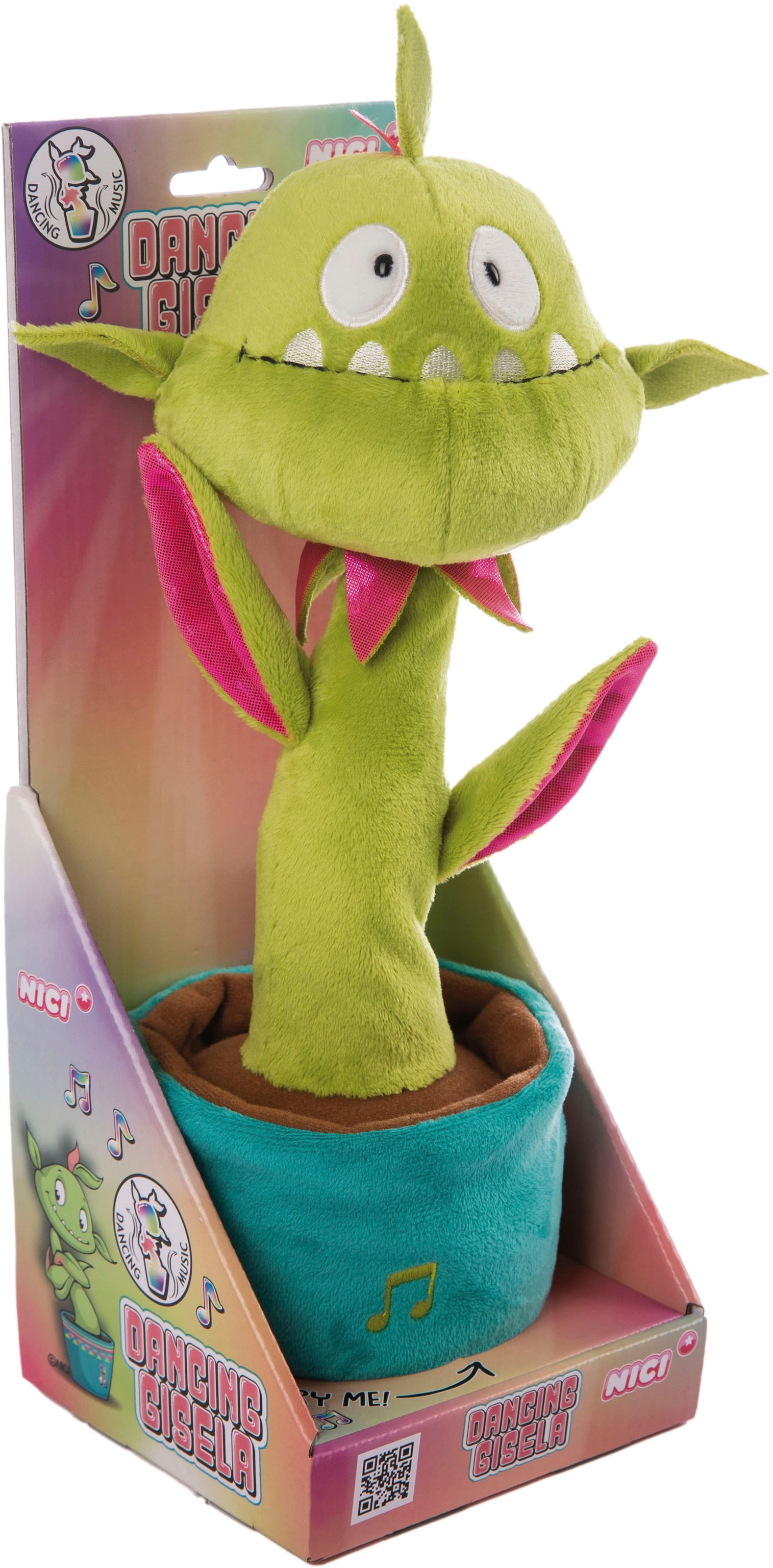 Nici Plüschfigur »Funny Flowers, Elektronische Pflanze Gisela, 32 cm«, mit Tanz- und Musikfunktion