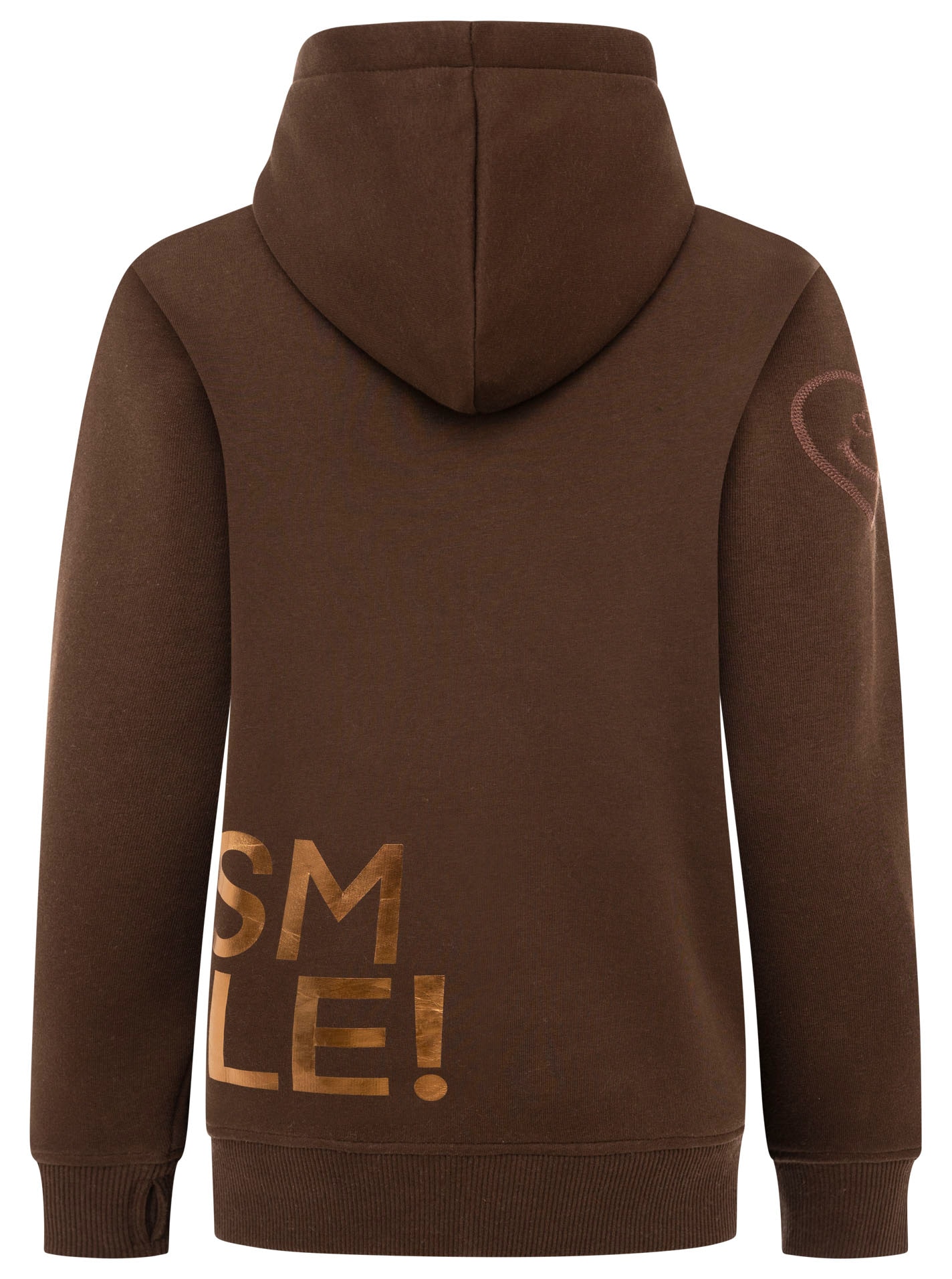 Zwillingsherz Hoodie »"Alissa Shiny"«, glänzender Print, Daumenloch, Kordel, gesticktes Herz am Ärmel
