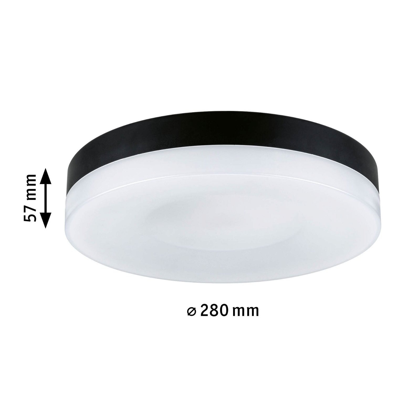 Paulmann LED Deckenleuchte »Amalie Schwarz 230V 2700K Metall/Kunststoff«, 1 flammig, 3-step-dimmbar