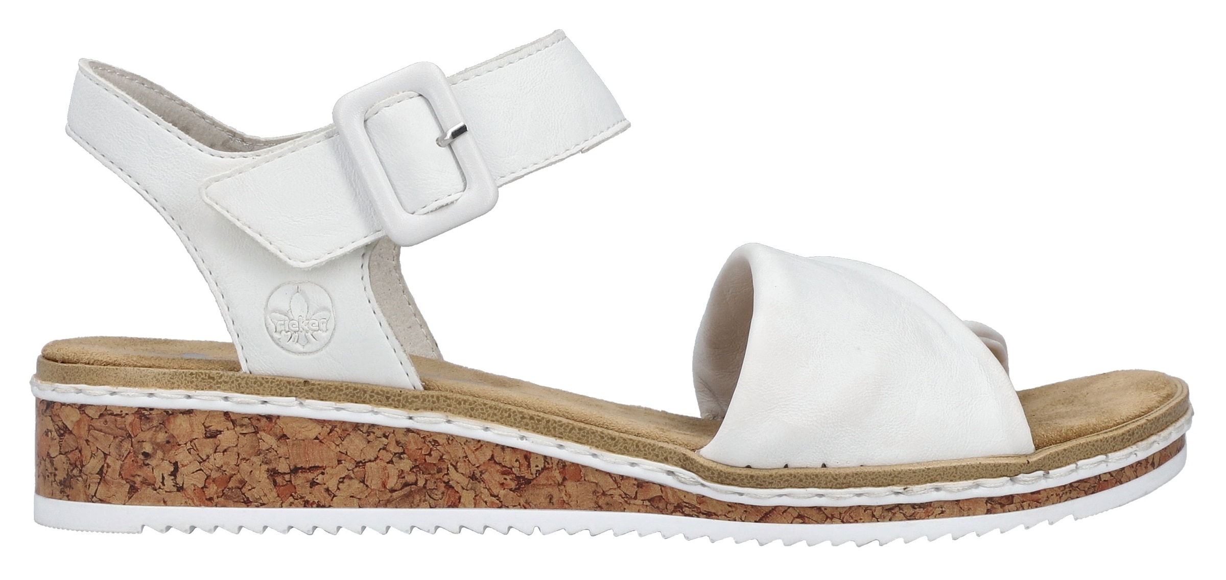 Rieker Sandalette  Keilsandale, Sommerschuh, Urlaubsschuh mit Klettriemchen