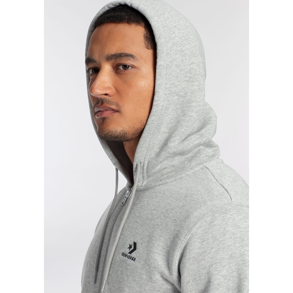 Converse Kapuzensweatjacke »GO-TO EMBROIDERED STAR CHEVRON BRUSHED BACK FLEECE ZIP HOODIE«, (1 tlg.)