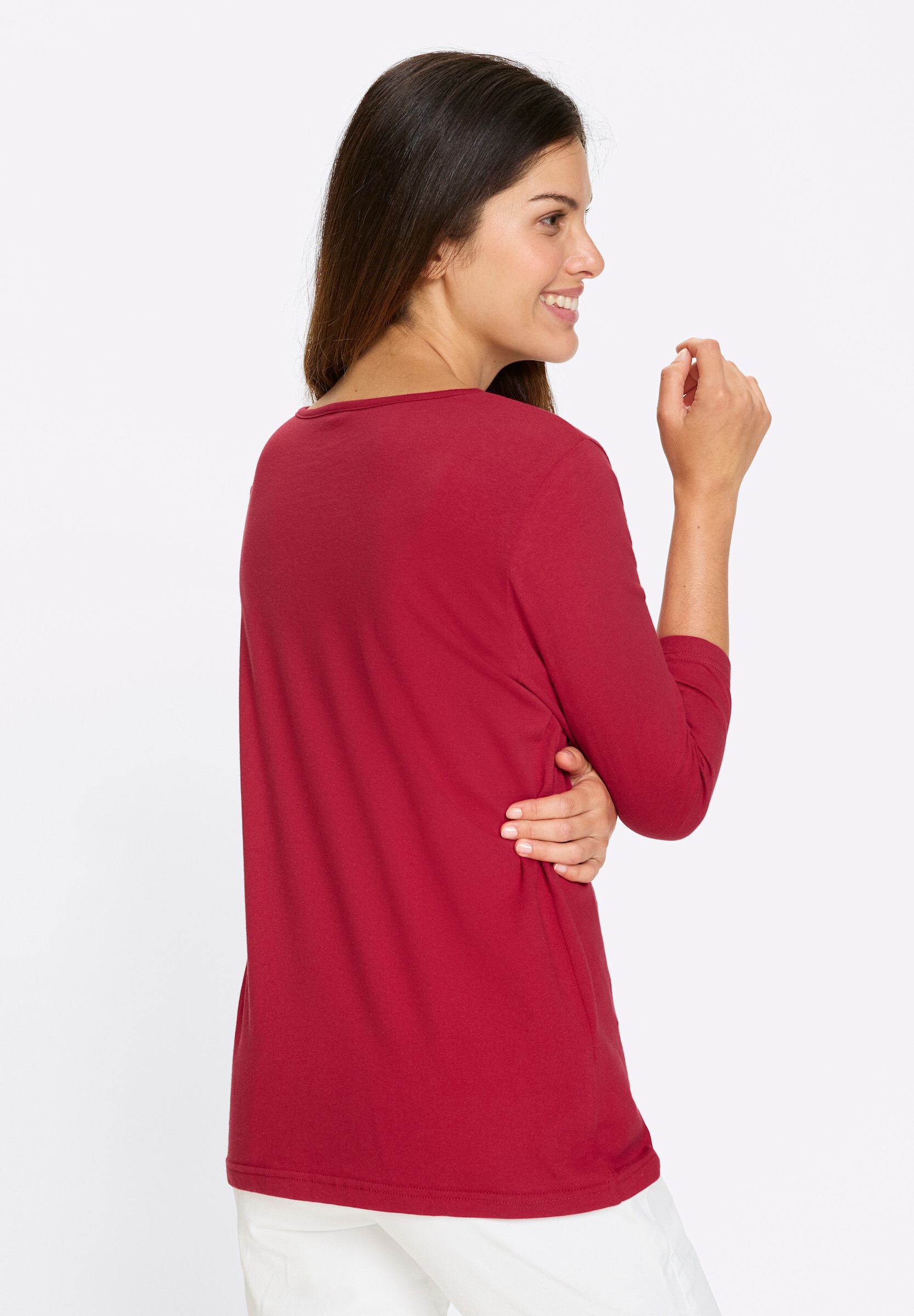 Sieh an! Trachtenshirt »3/4-Arm-Shirt 3/4-Arm-Shirt mit Hirsch-Motiv«
