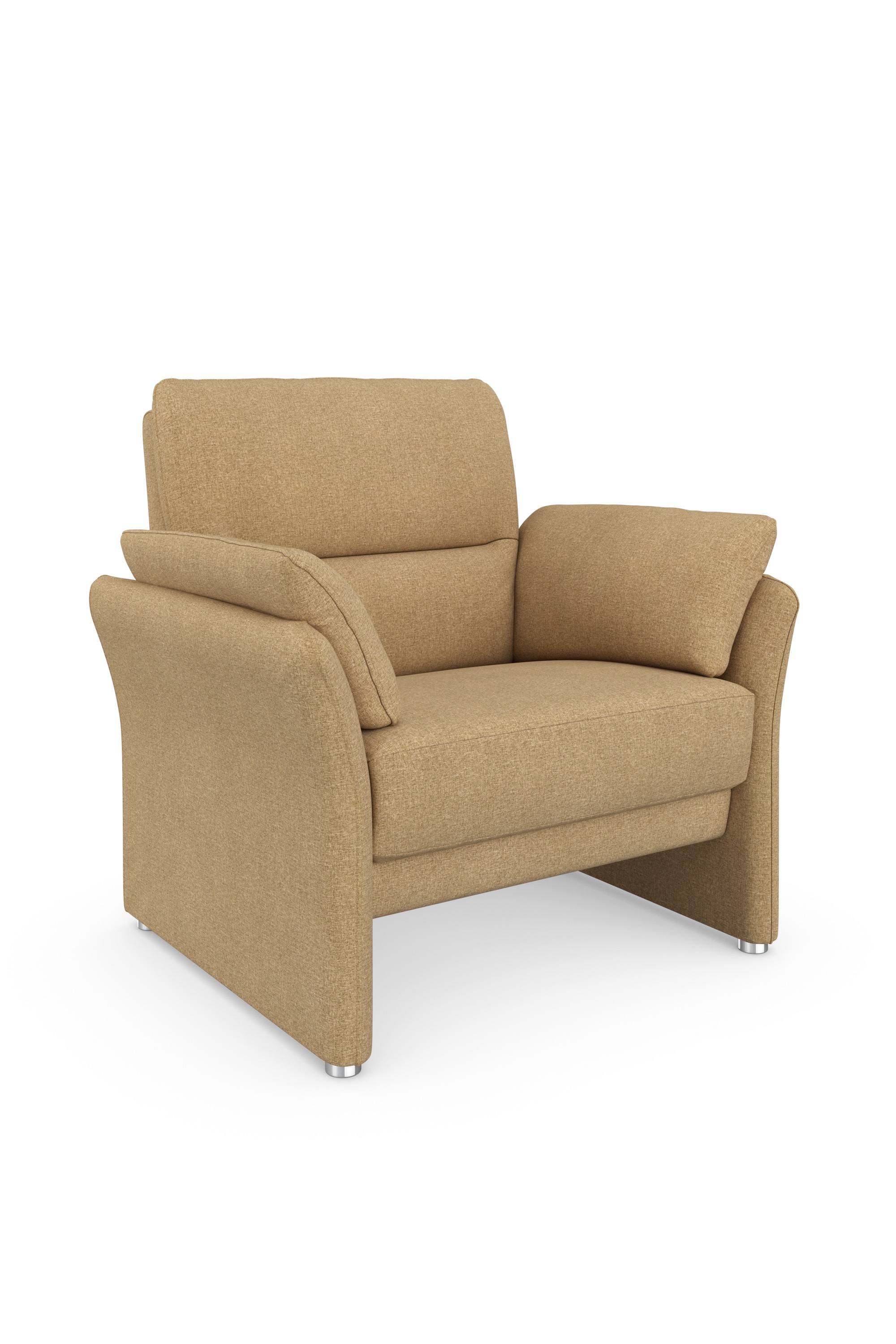 DOMO collection Sessel »Pina elegant und zeitloser Clubsessel, bequemer Cocktailsessel«, Hoher Sitzkomfort, Feinstruktur, beige