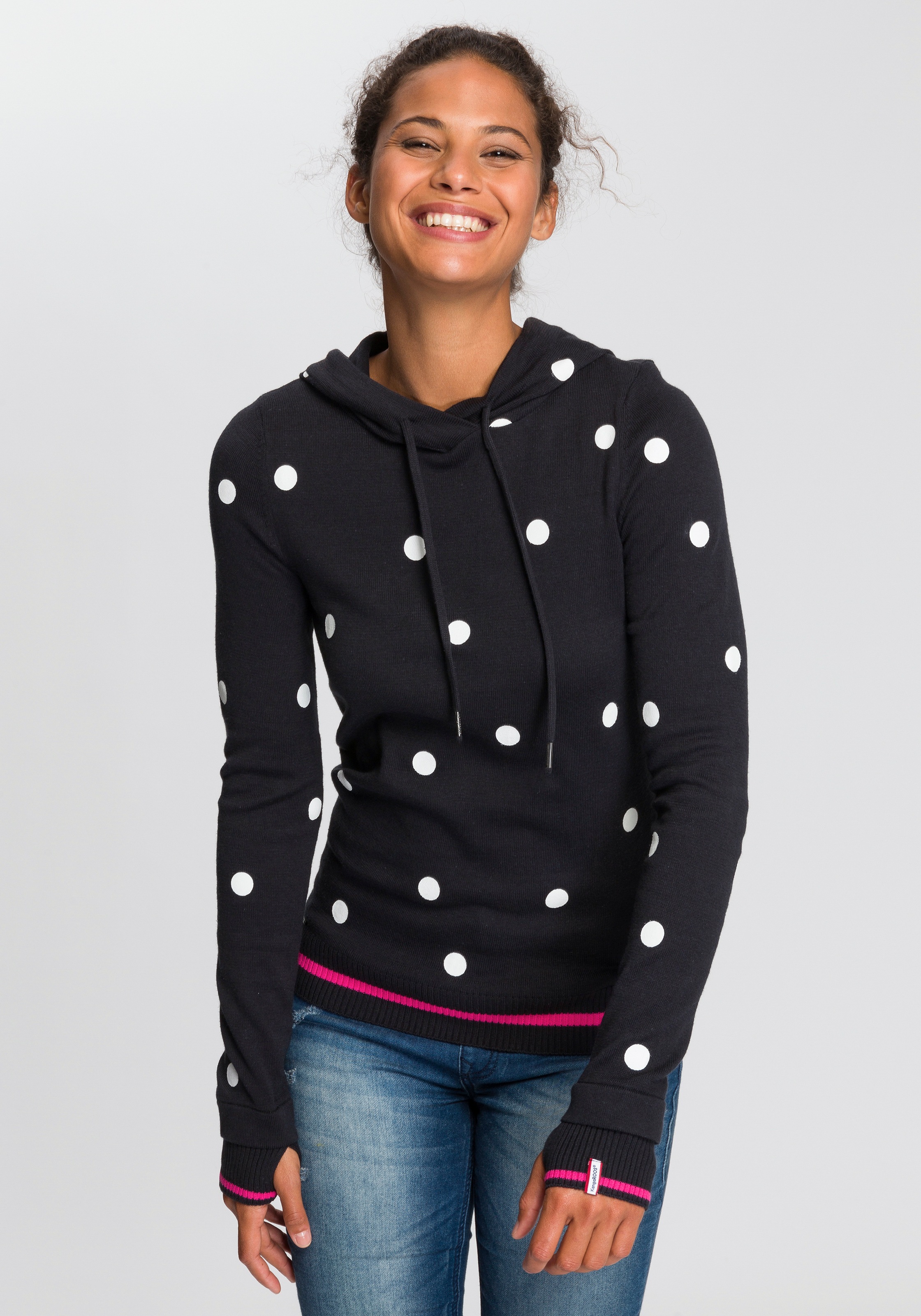 KangaROOS Kapuzenpullover, mit Minimal-Allover-Druck kaufen