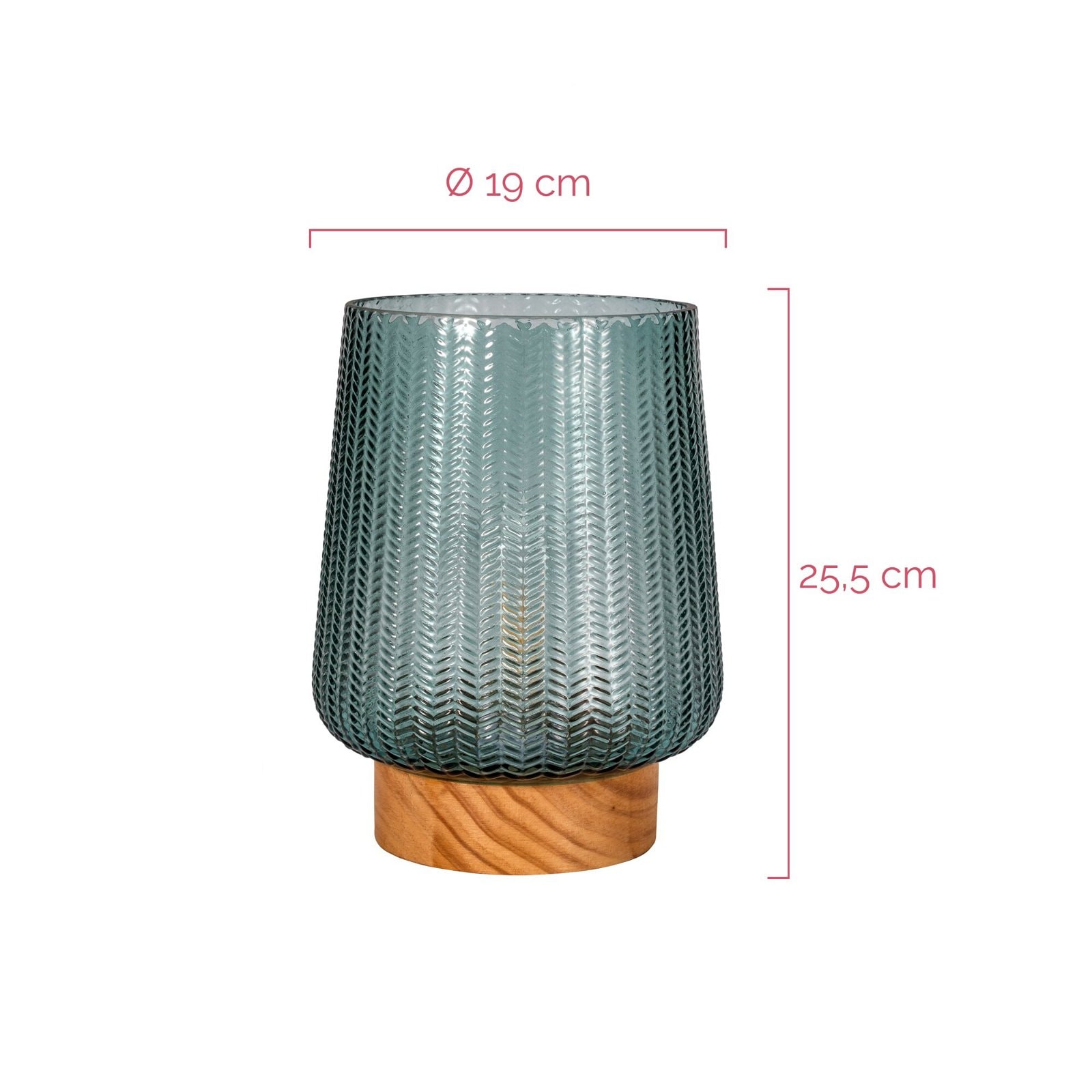 Pauleen LED Tischleuchte »Pretty Glamour mobile Türkis/Holz«, 1 flammig, Leuchtmittel E27 | Leuchtmittel wechselbar, E27, Timer Batterie