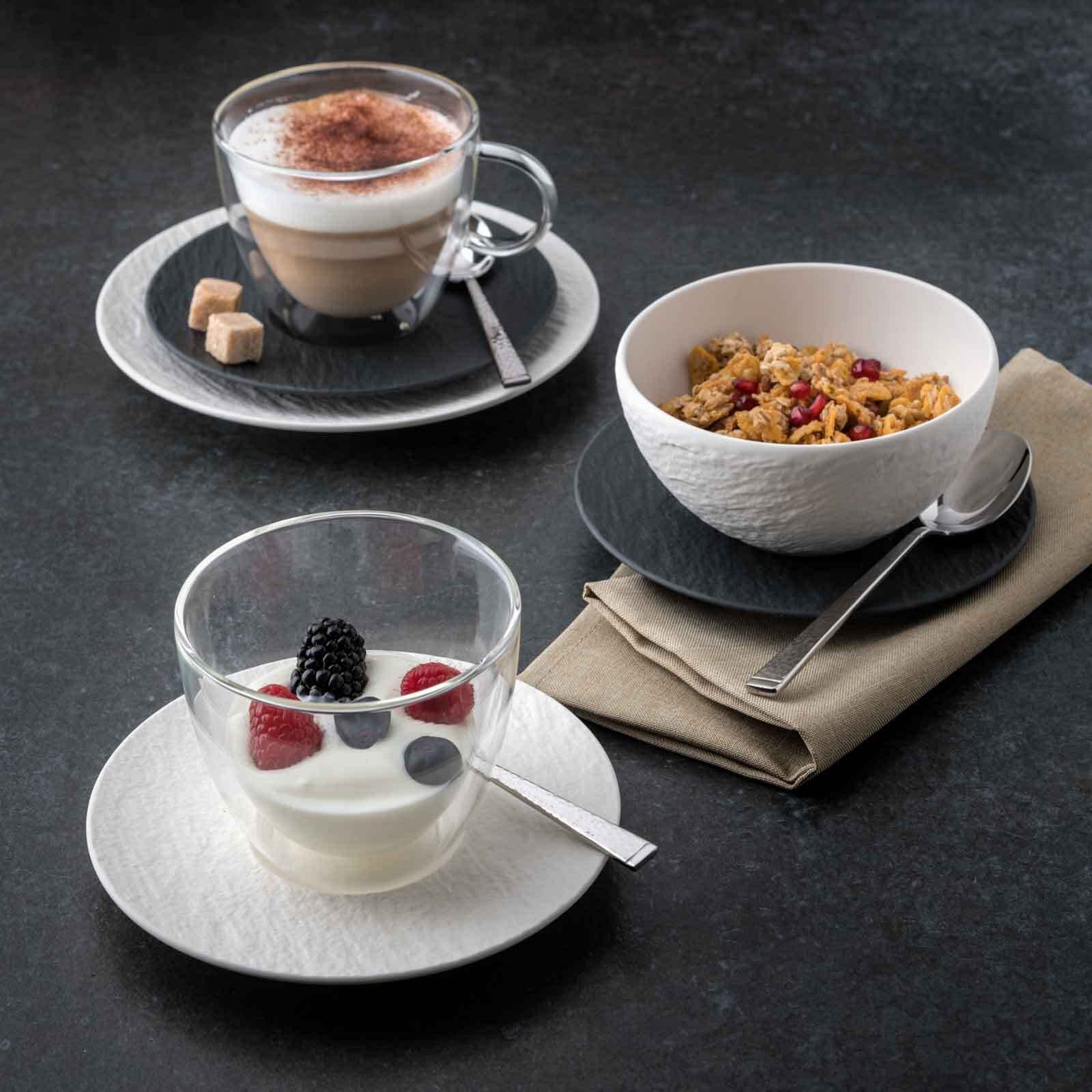 Villeroy & Boch Thermoglas »Espressoglas mit Untertasse Manufacture Rock 70 ml schwarz«