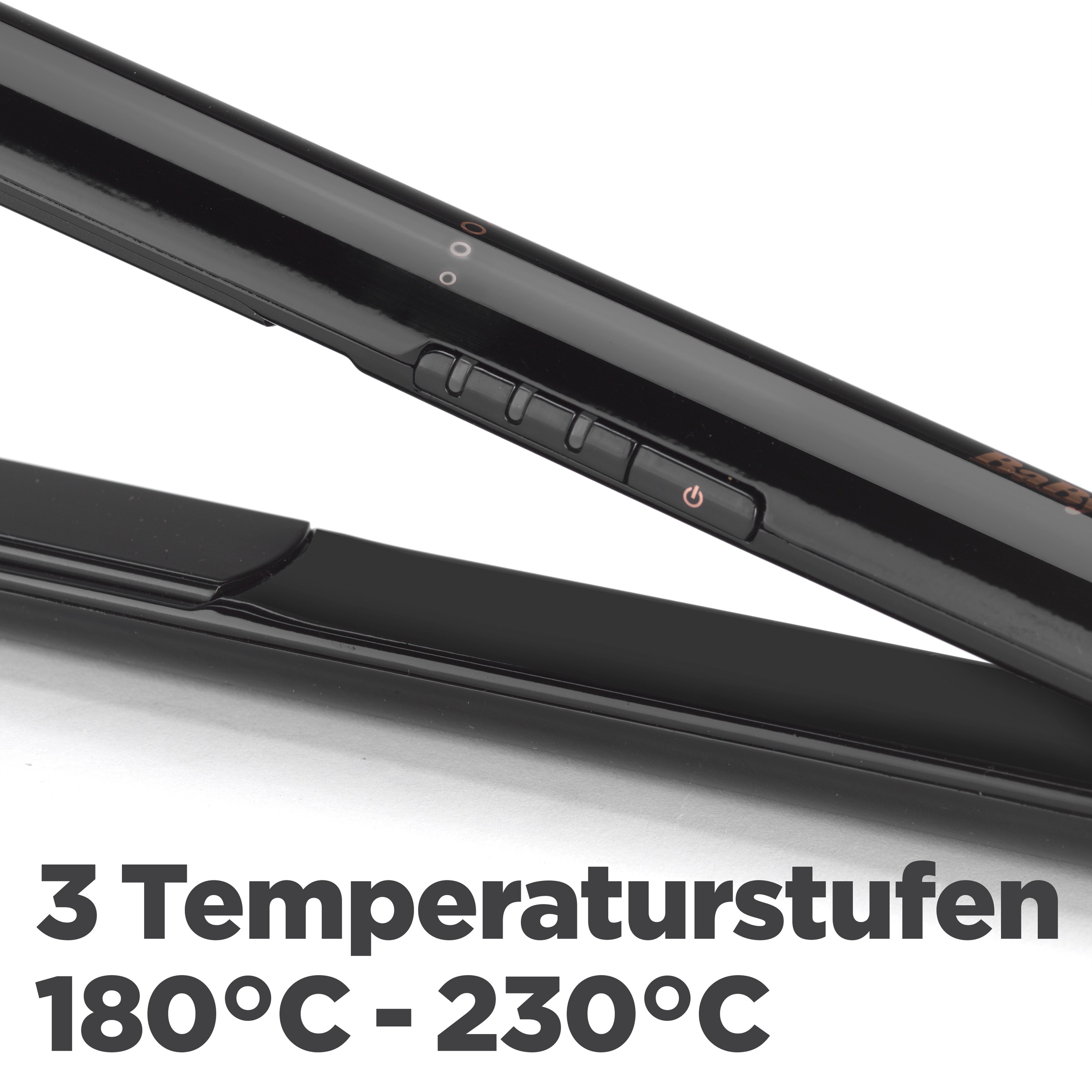 BaByliss Glätteisen »Smooth Finish 230 Glätteisen Profi-Haarglätter, ST250E« Titan-Keramik-Beschichtung, 3 Temperaturstufen bis zu 230°C