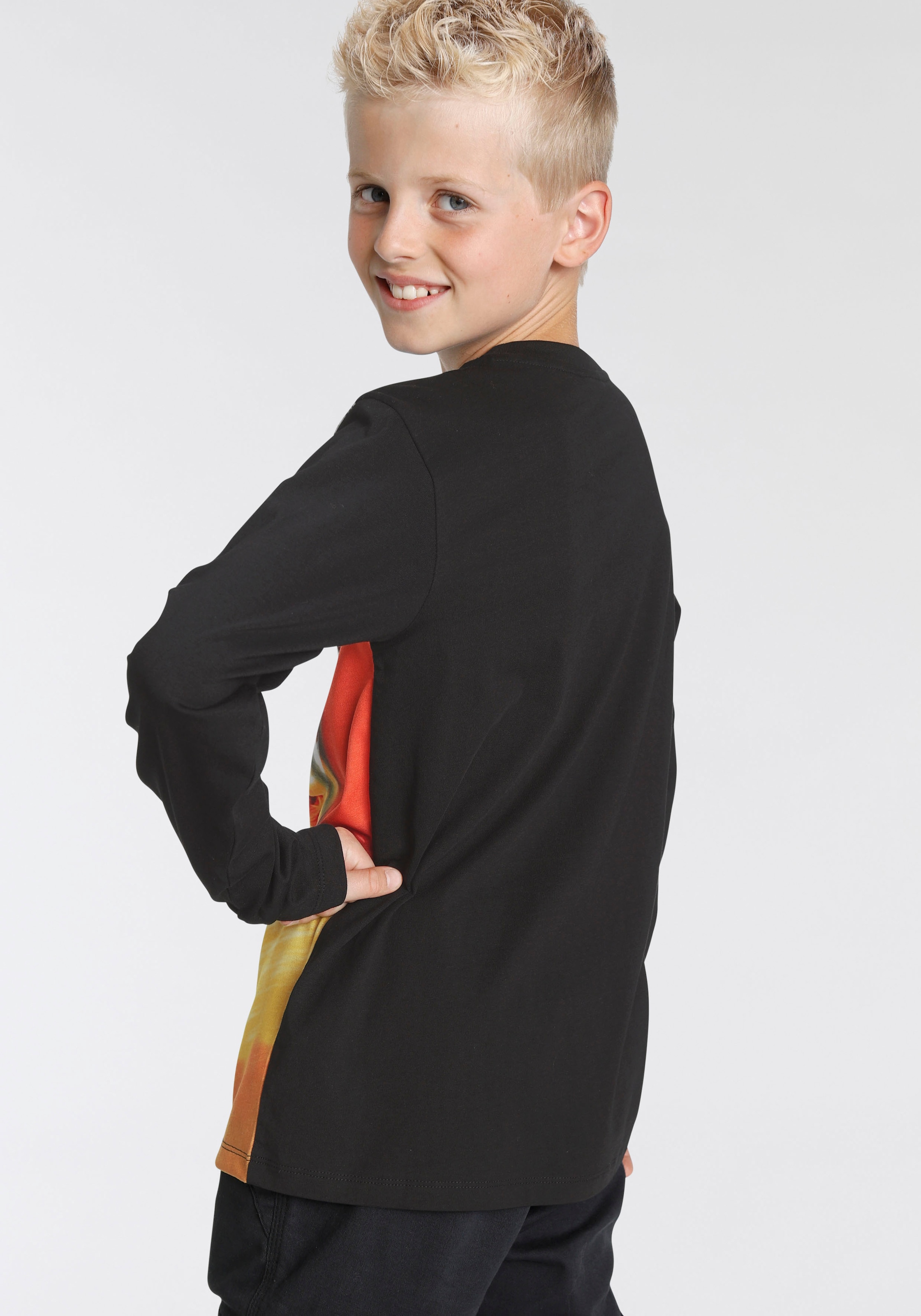 KIDSWORLD Langarmshirt »FUSSBALL«, Langarm, Basic-Passform, bedruckt, Rundhalsausschnitt