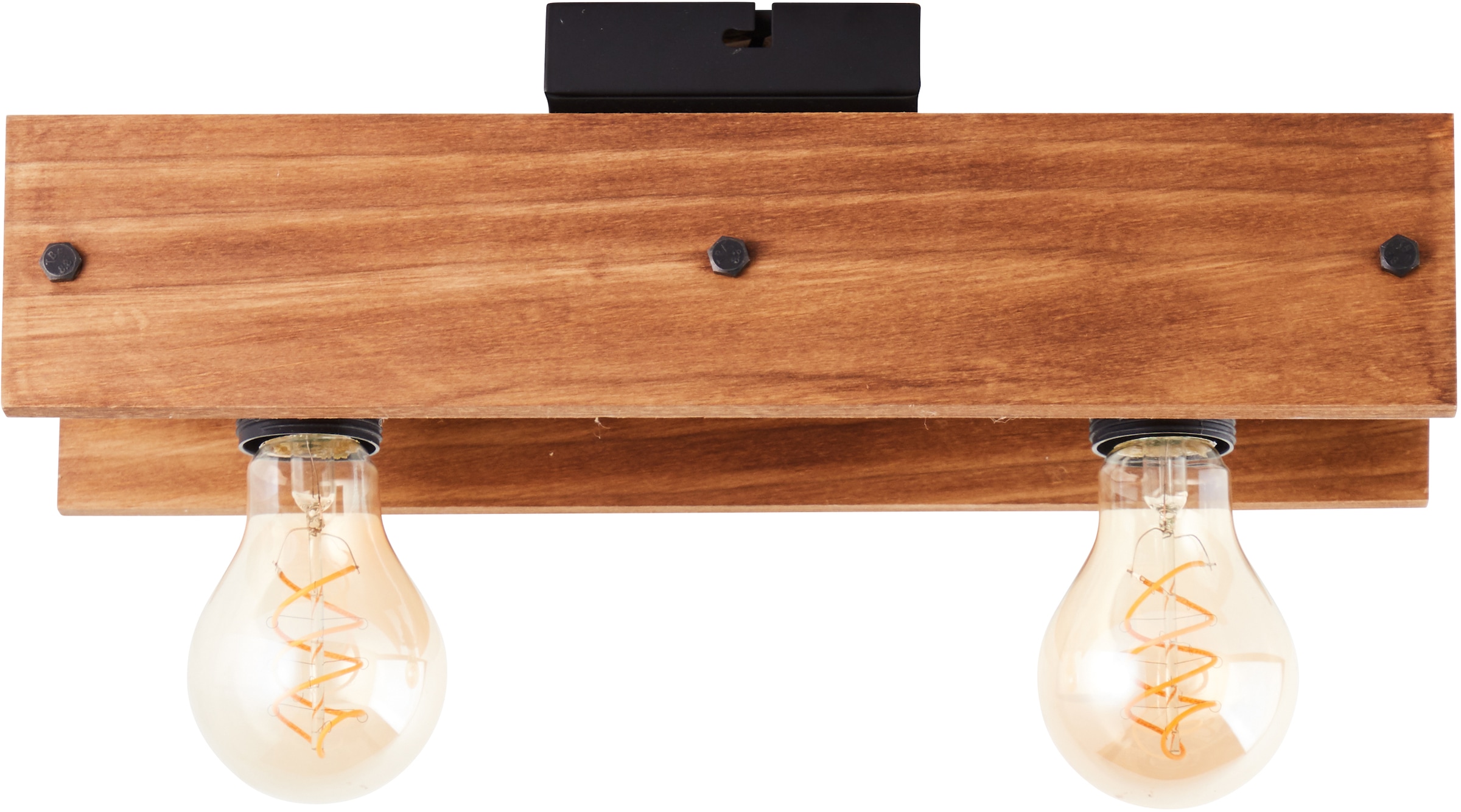 Brilliant Deckenleuchte »Calandra« E27 1 Stk. 38 cm Breite, 2 x E27, Metall/Holz, schwarz/holz