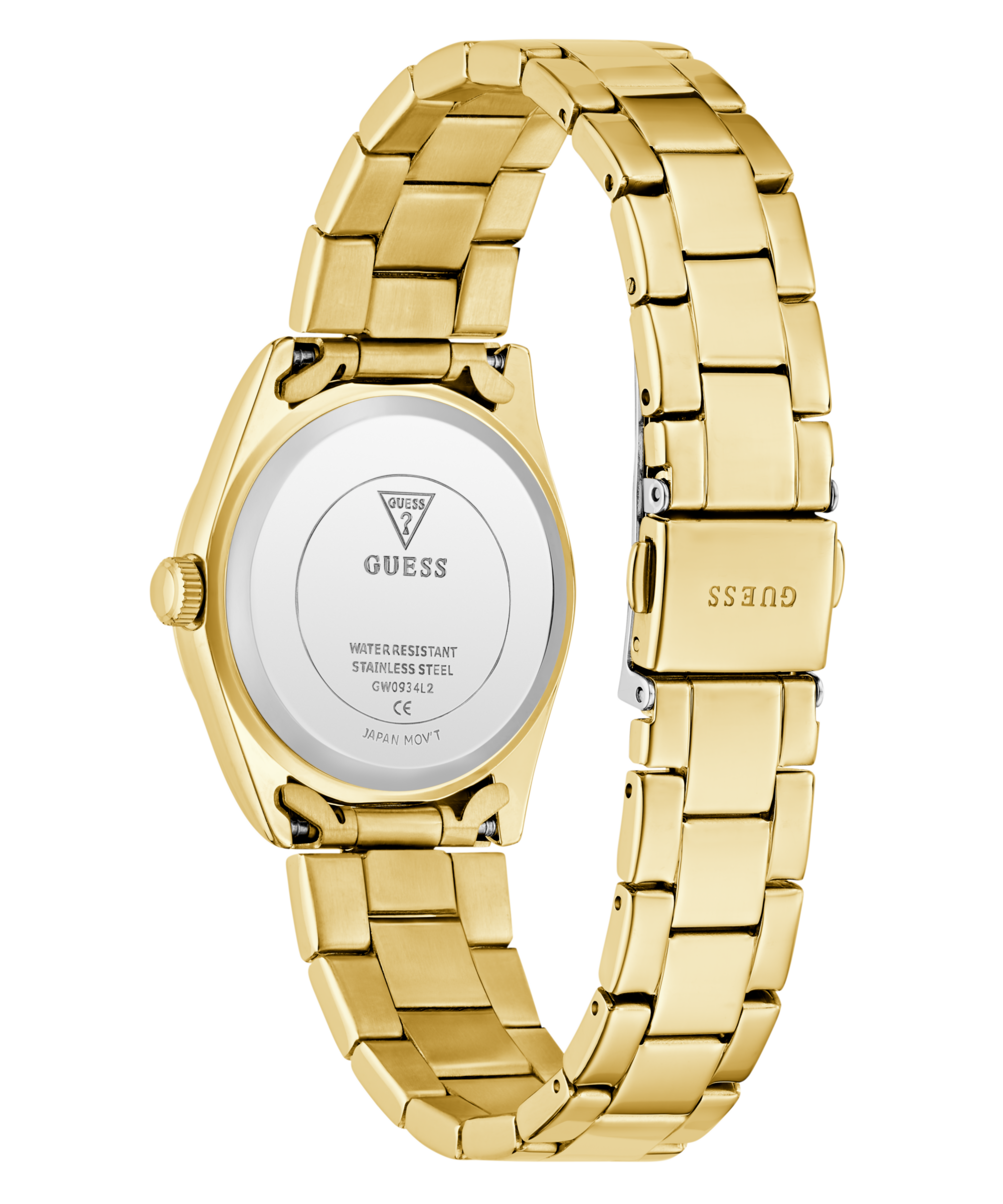 Guess Quarzuhr »ALICE« Armbanduhr, Damenuhr, Edelstahlarmband, Datum, Kristallglas