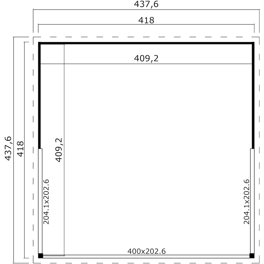 LASITA MAJA Gartenhaus »DOMEO 5 CARBONGRAU/ANTHRAZIT«, (Set)