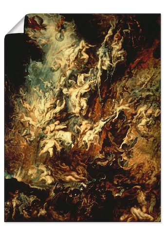 Kunstdruck »Höllensturz der Verdammten I«, Dark Fantasy, (1 St.), als Leinwandbild,...