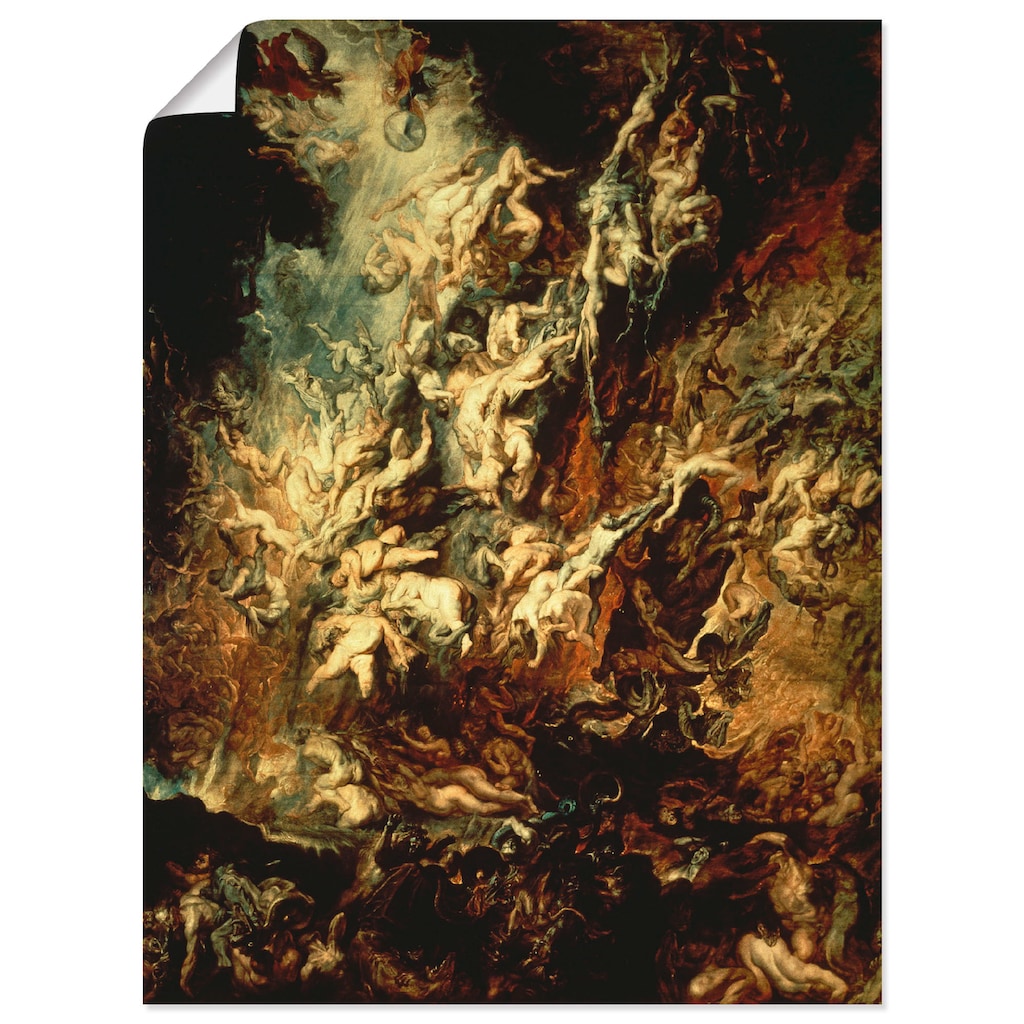 Artland Kunstdruck »Höllensturz der Verdammten I«, Dark Fantasy, (1 St.), als Leinwandbild, Poster, Wandaufkleber in verschied. Größen