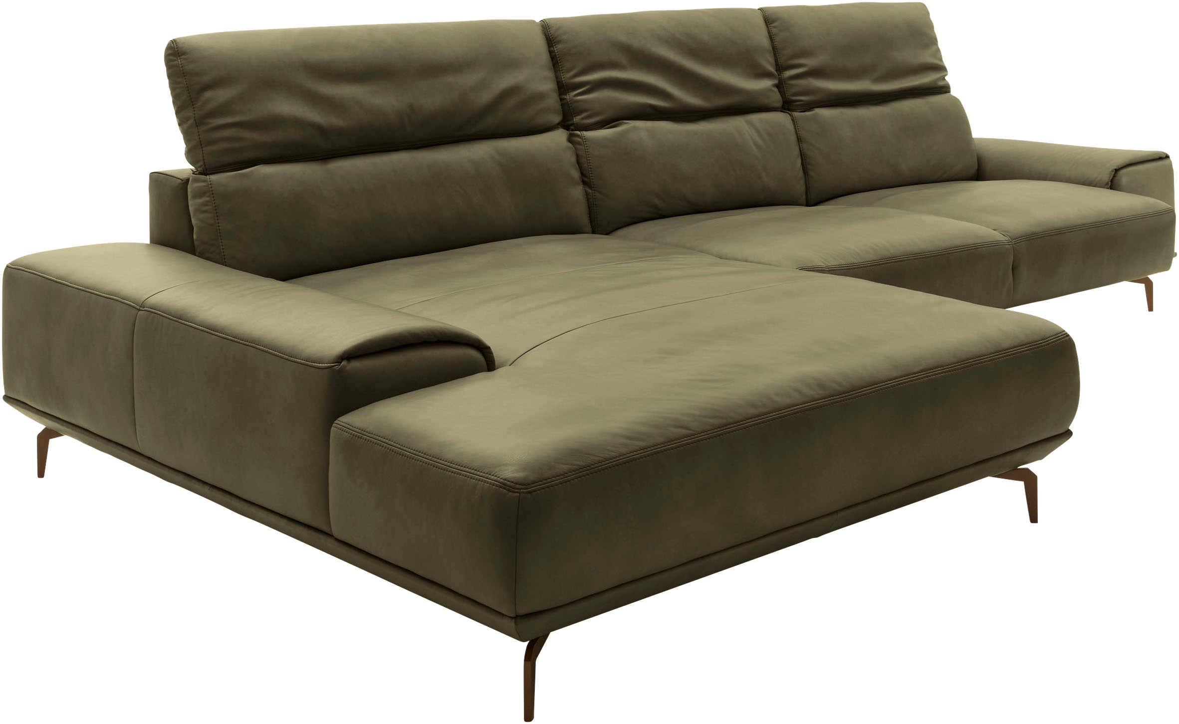 Musterring Wohnlandschaft »MR 2490«, Bronze-Fuß Sitzhöhe 46cm, wahlweise mit Funktionen, Maße 342 x 207 cm