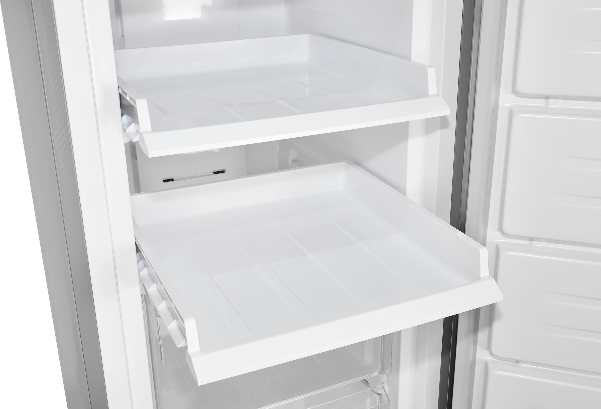 exquisit Gefrierschrank »GS271-NF-H-040D Inoxlook«, 170,5 cm hoch, 54 cm breit, 204 Liter Nutzinhalt, NoFrost, Schnellgefrieren