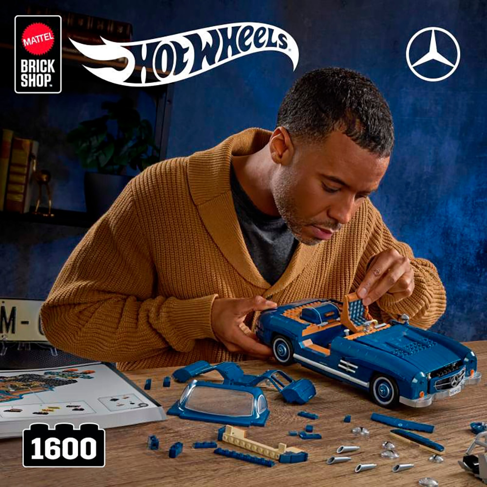 Mattel® Modellbausatz »Mattel Brick Shop Hot Wheels, PREMIUM SERIES MERCEDES-BENZ« 1.600 Stk. tlg. 1:12