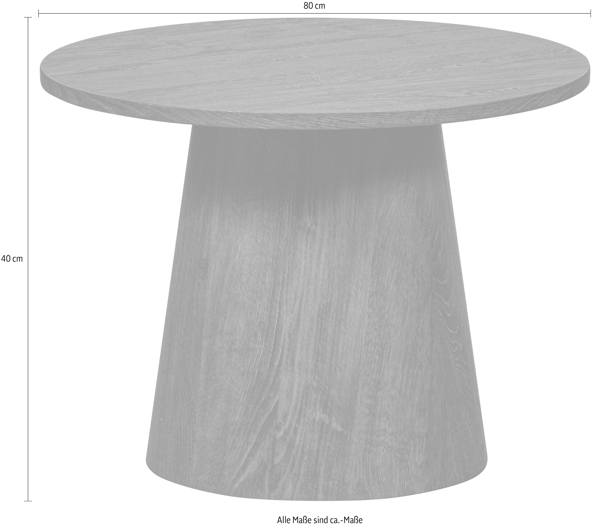 WOOOD Couchtisch »Venlo«, runde Form, belastbar bis 25 kg, H 40 cm x Ø 80 cm