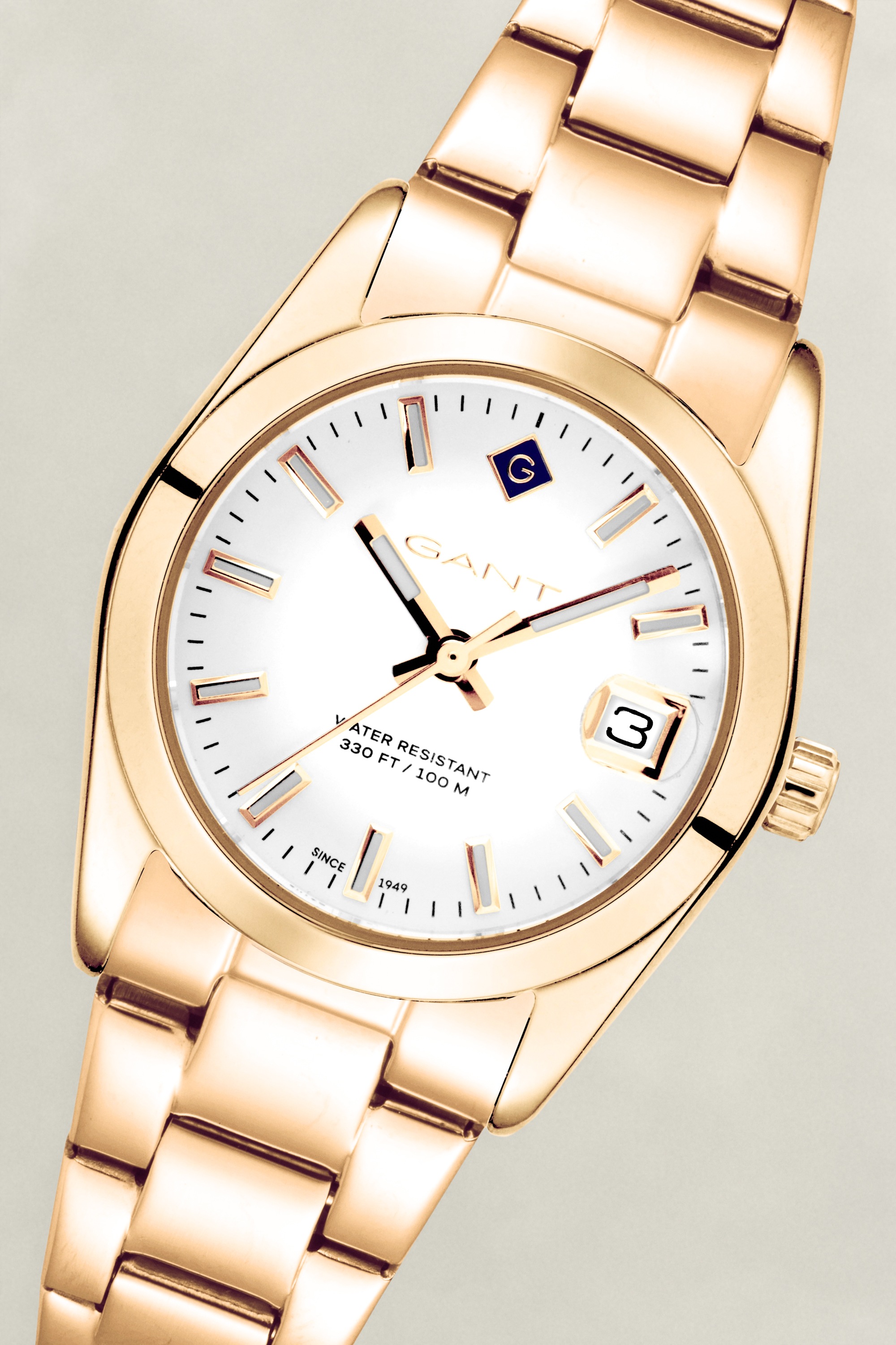 Gant Quarzuhr »Everett Mini« Armbanduhr, Damenuhr, Edelstahlarmband, analog, Tag